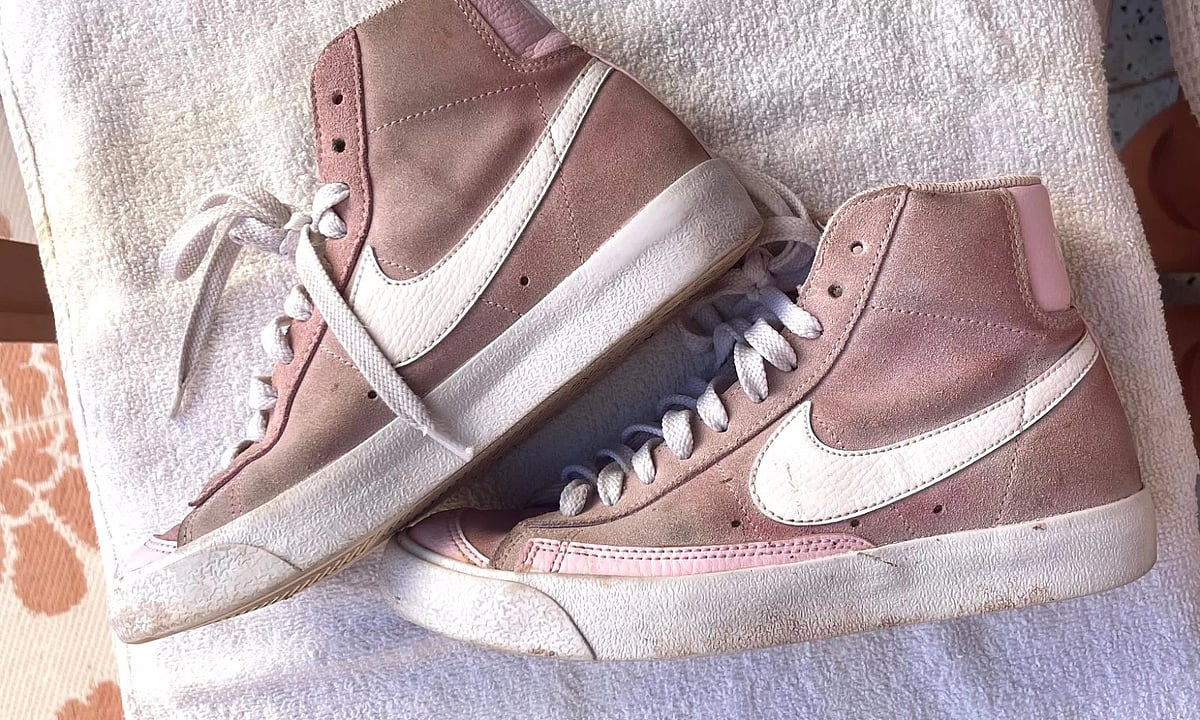 Ténis de cano alto da Nike em camurça rosa - photo 3