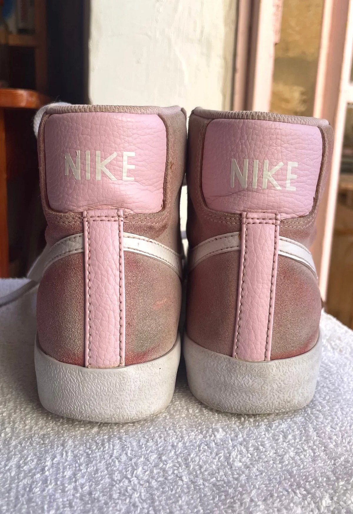 Ténis de cano alto da Nike em camurça rosa - photo 5