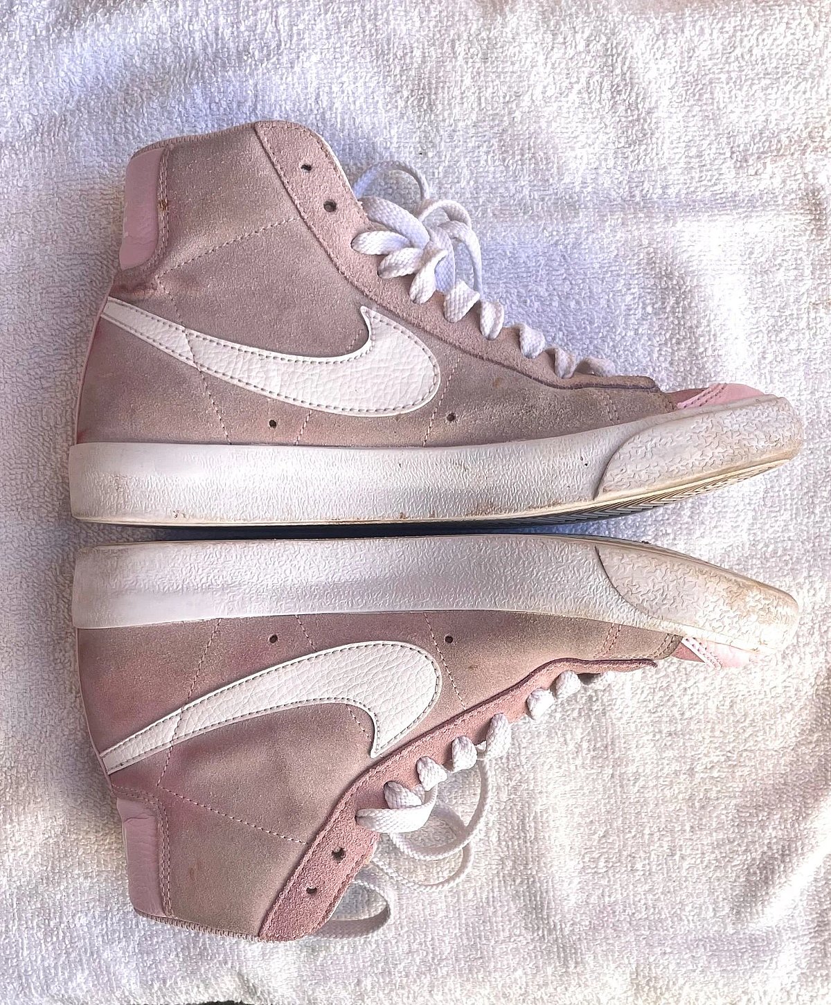 Ténis de cano alto da Nike em camurça rosa - photo 4