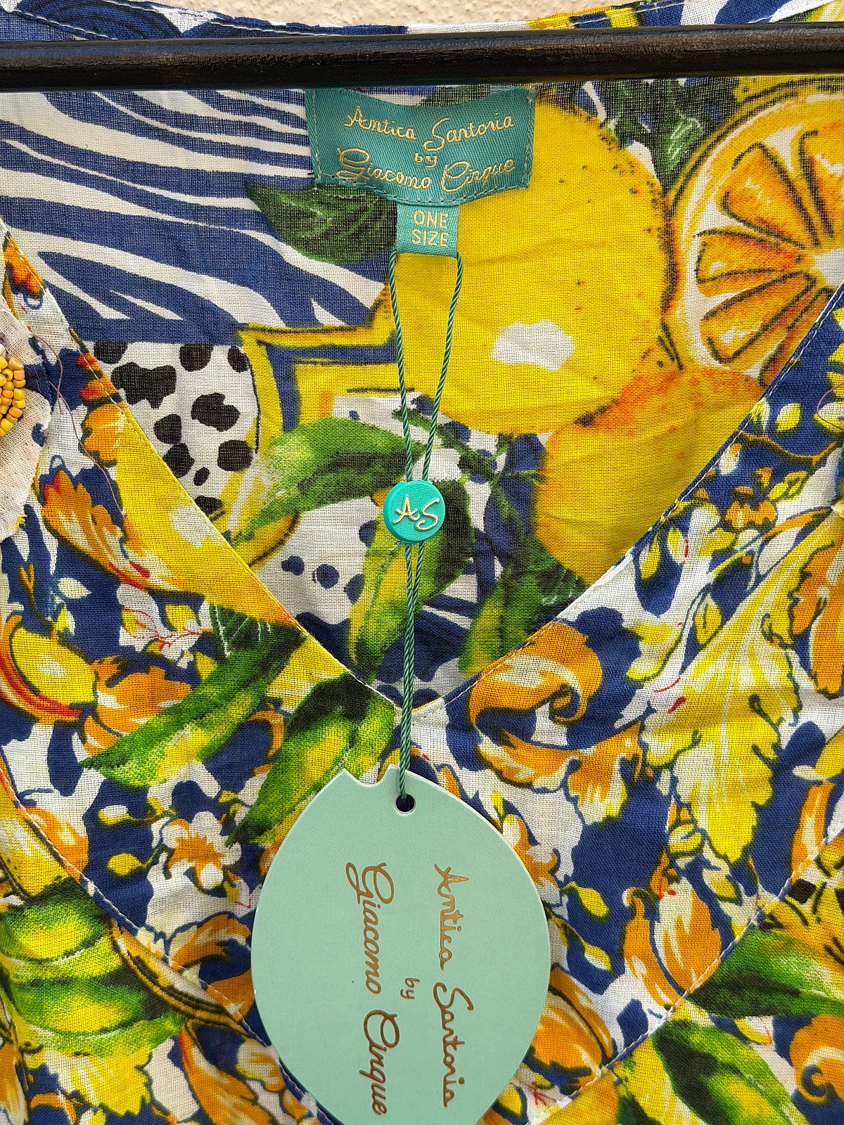 Top/túnica con estampado de limones de Antica Sartoria - photo 6