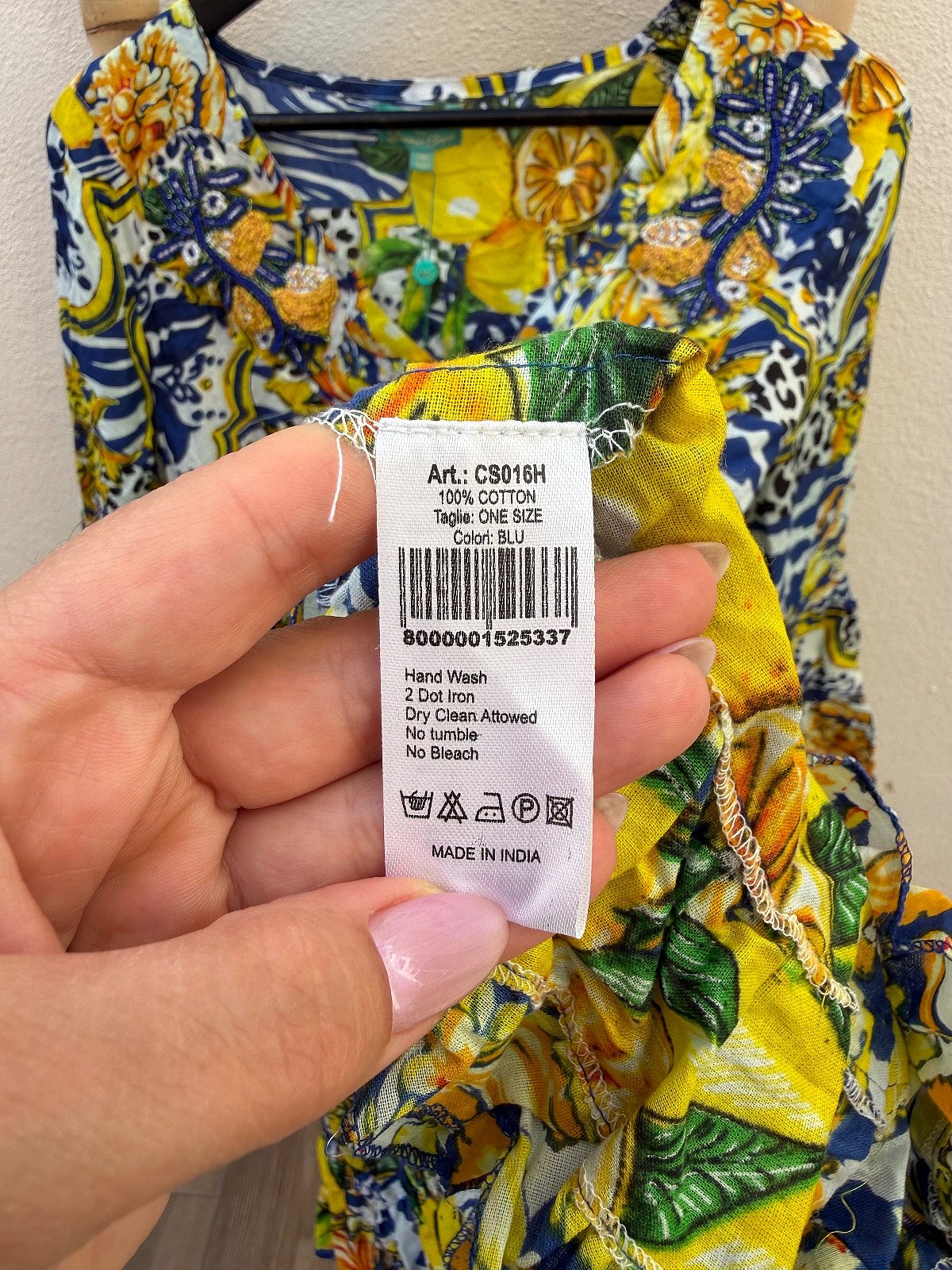 Top/túnica con estampado de limones de Antica Sartoria - photo 5