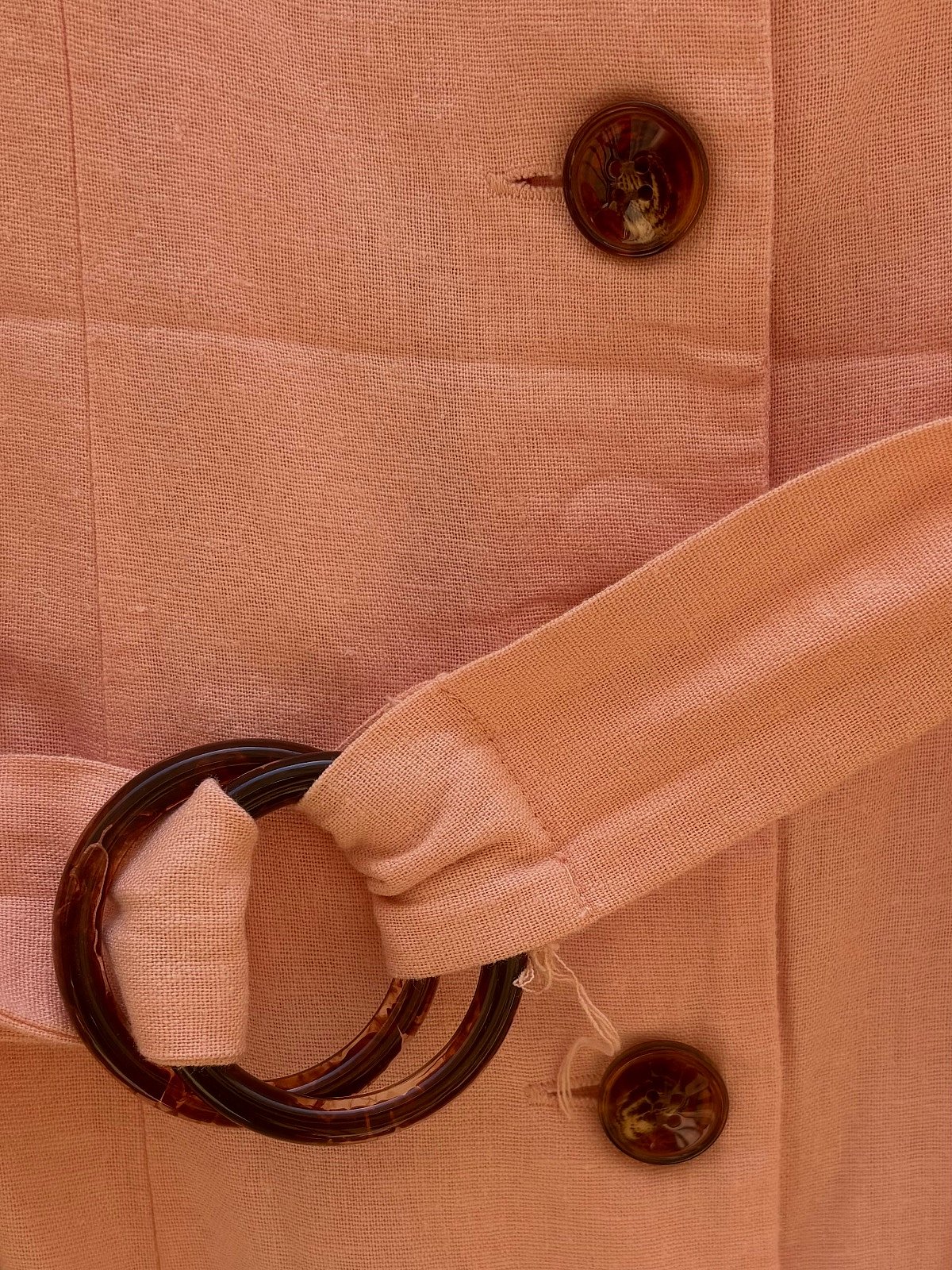 Vestido rosa de lino con botones de Miss Selfridge - photo 2