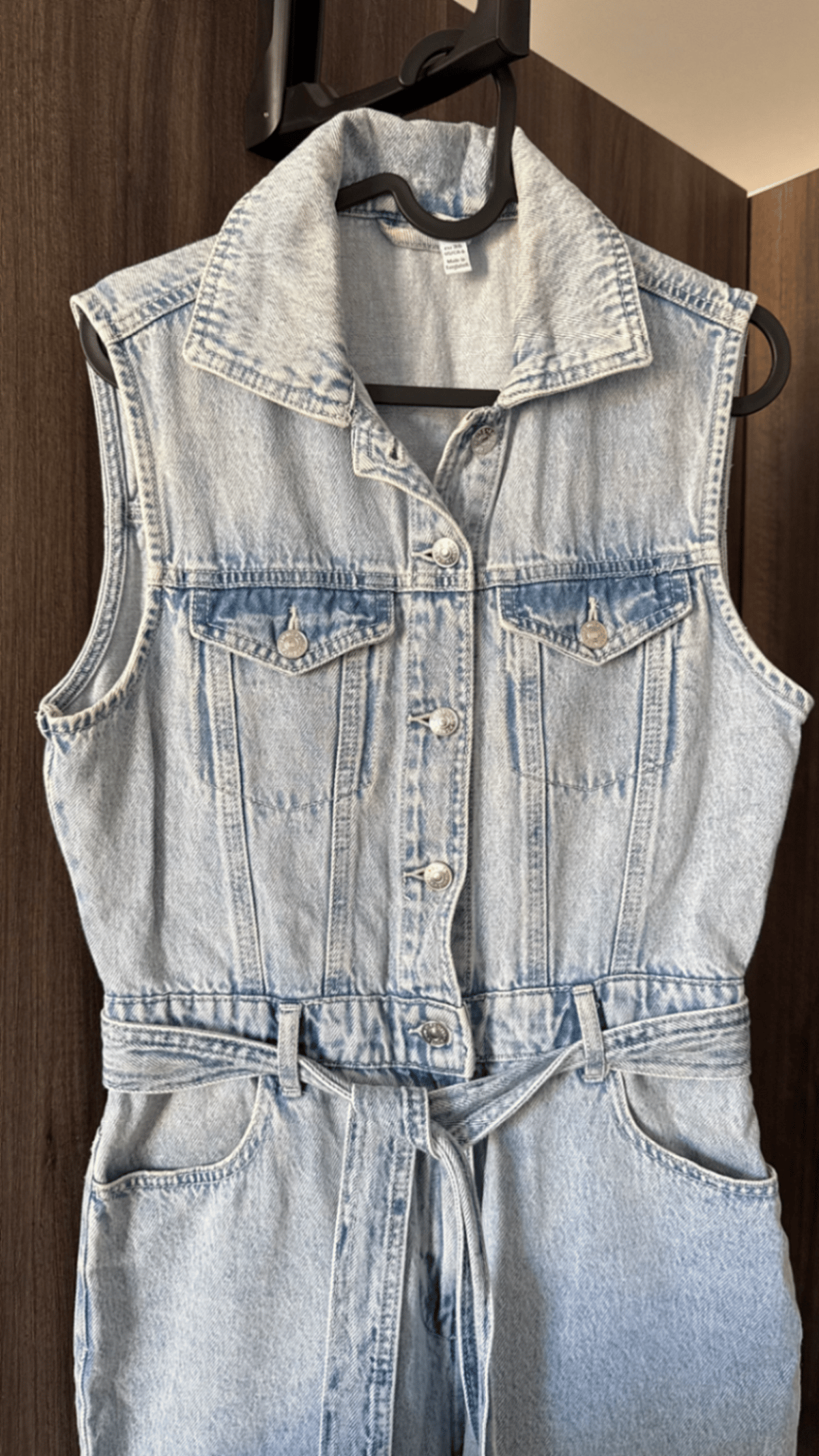 Tuta in denim chiaro senza maniche - photo 2