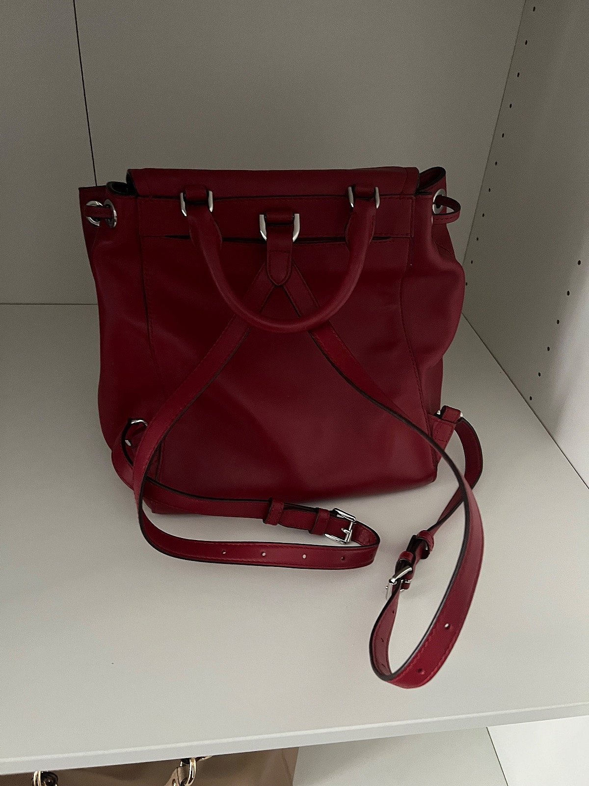 Michael Kors Red Leather Backpack - photo 3
