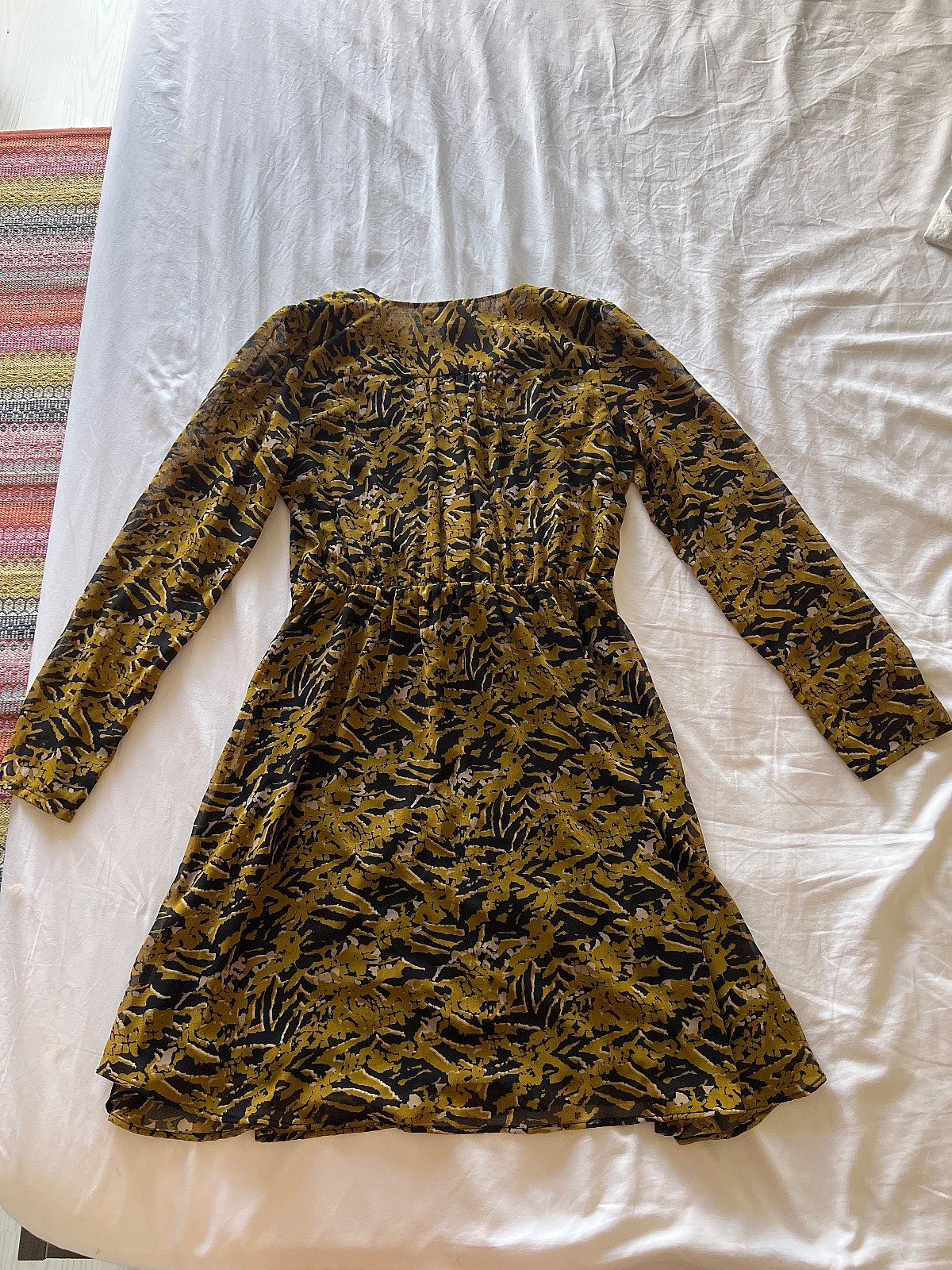 Patterned long-sleeve dress - photo 2