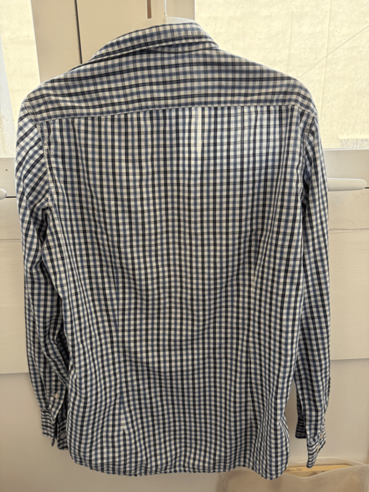 Camisa ajustada de cuadros azules - photo 2