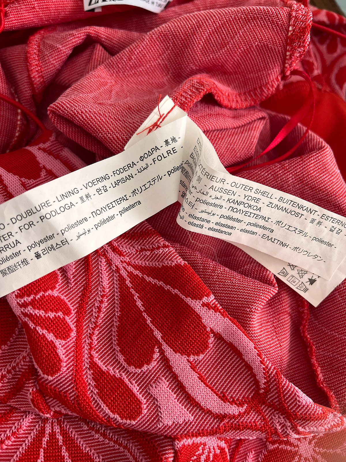 Tuta Zara rossa con motivi e cut-out - photo 4