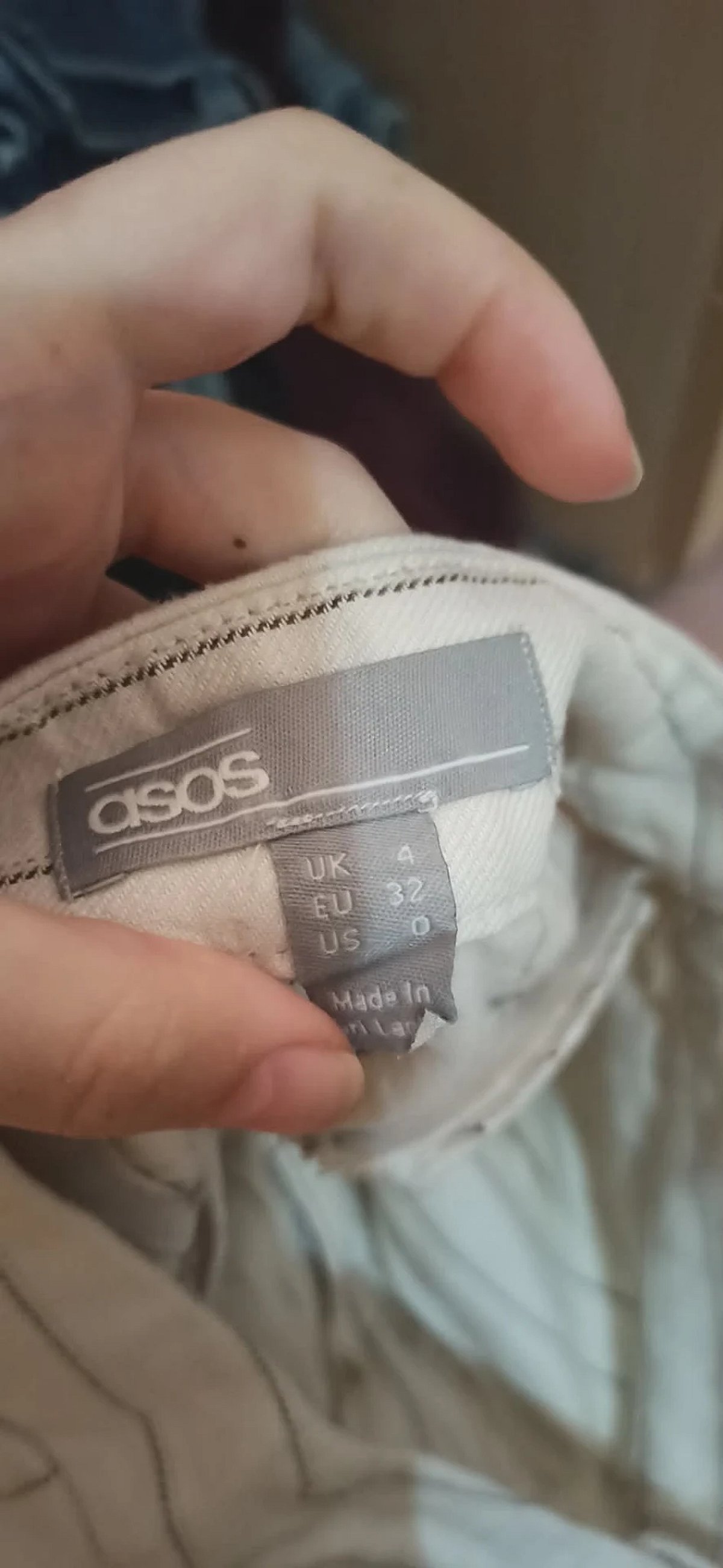 Qalziet tas-Sigaretti Ultimate tad-Disinn ASOS bi Strixxi Krem (EU32/UK4) - photo 5