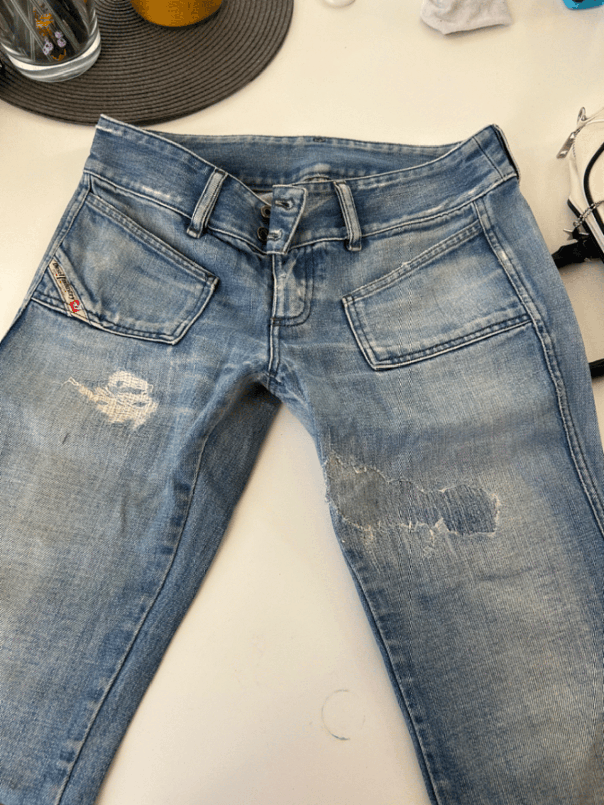 Jeans Diesel Distressed Light Wash Y2K - photo 4