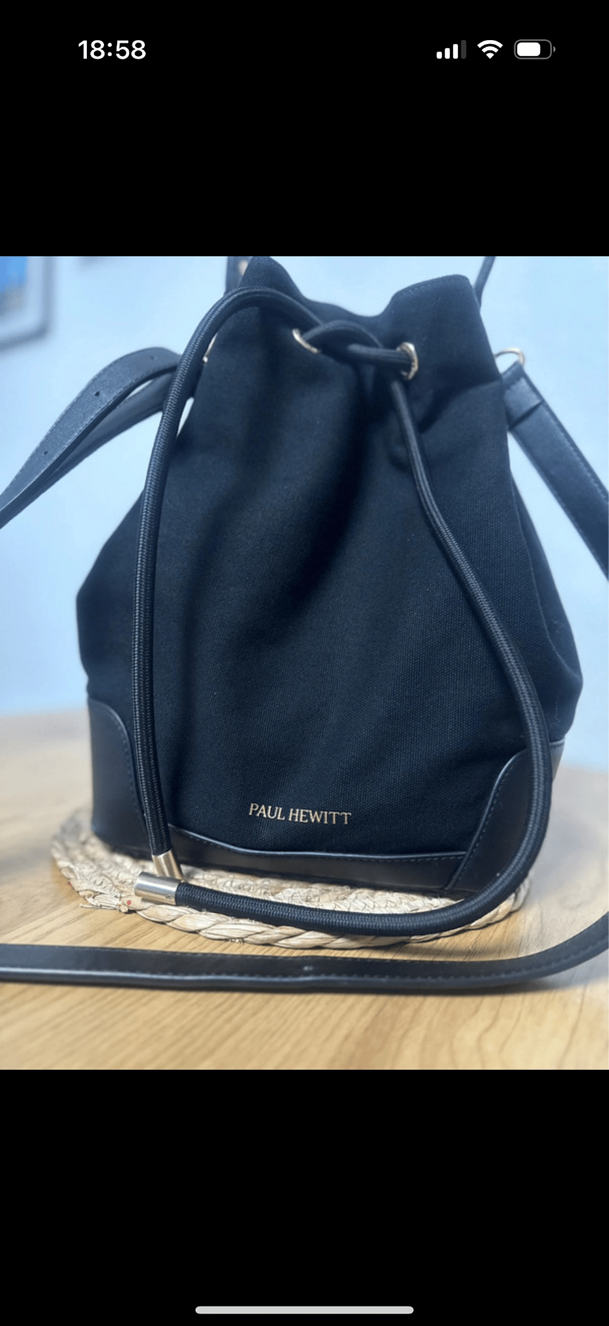 Borsa a secchiello nera Paul Hewitt - photo 2