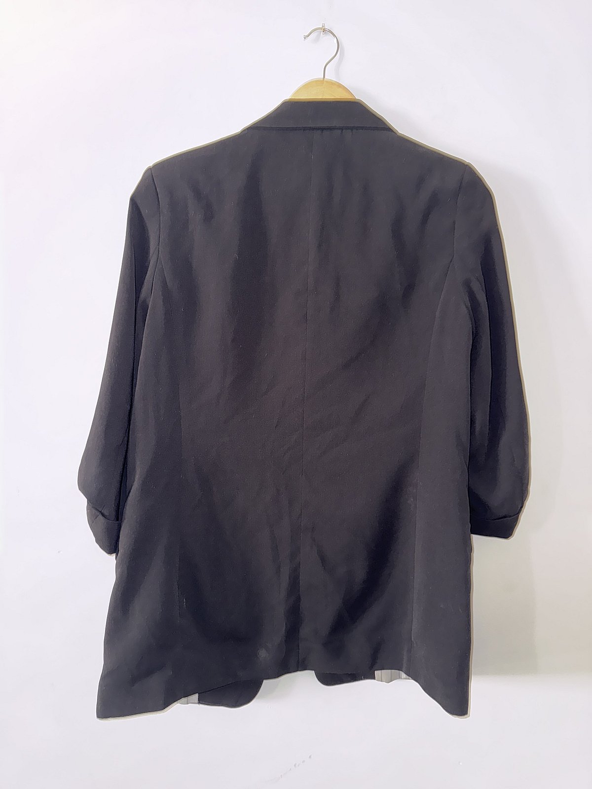 Giacca Stradivarius nera con apertura frontale - photo 2