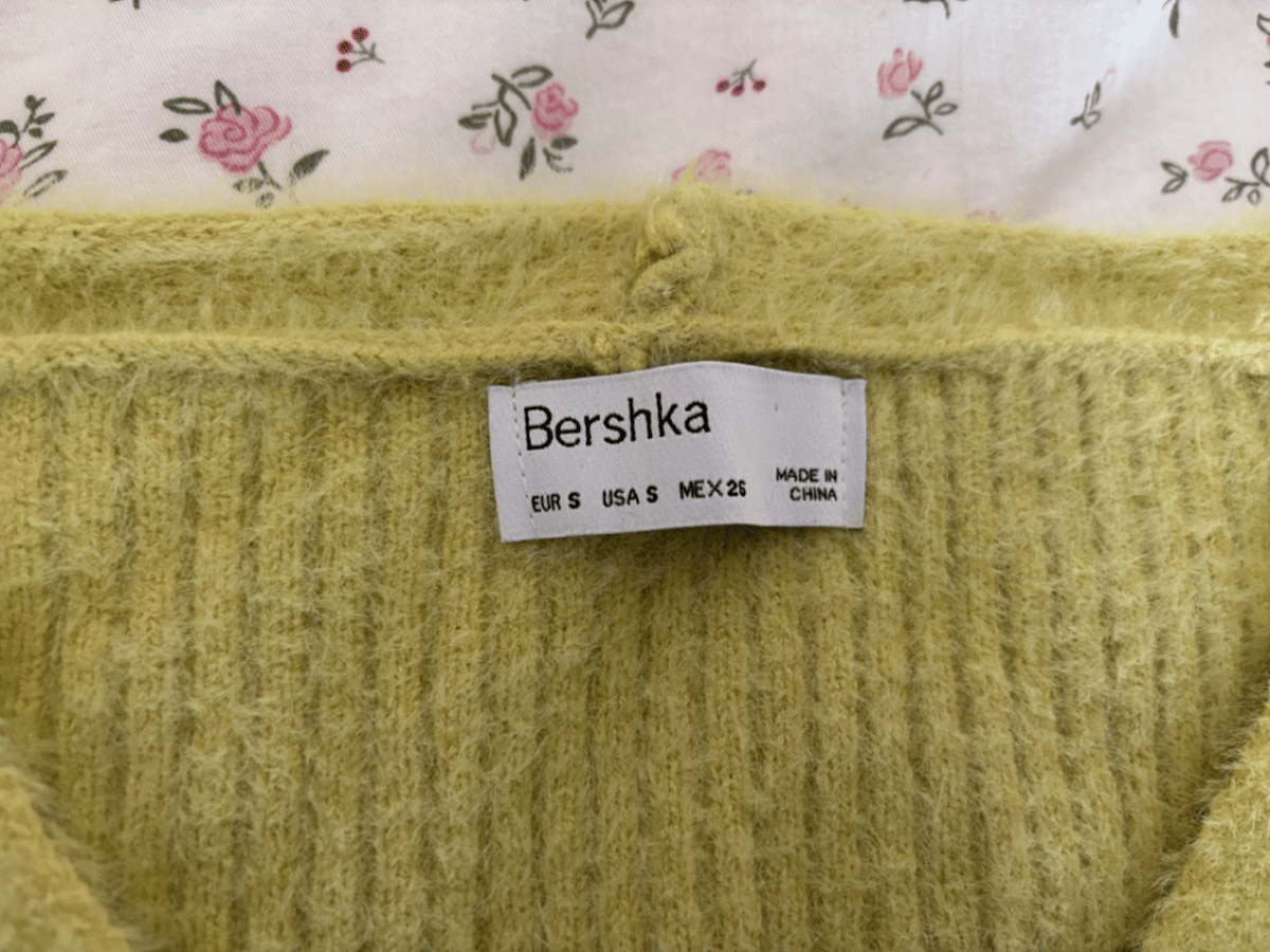 Kardigan Maqtugħ Isfar-Aħdar Maħdum b'Kustilji Bershka - photo 3