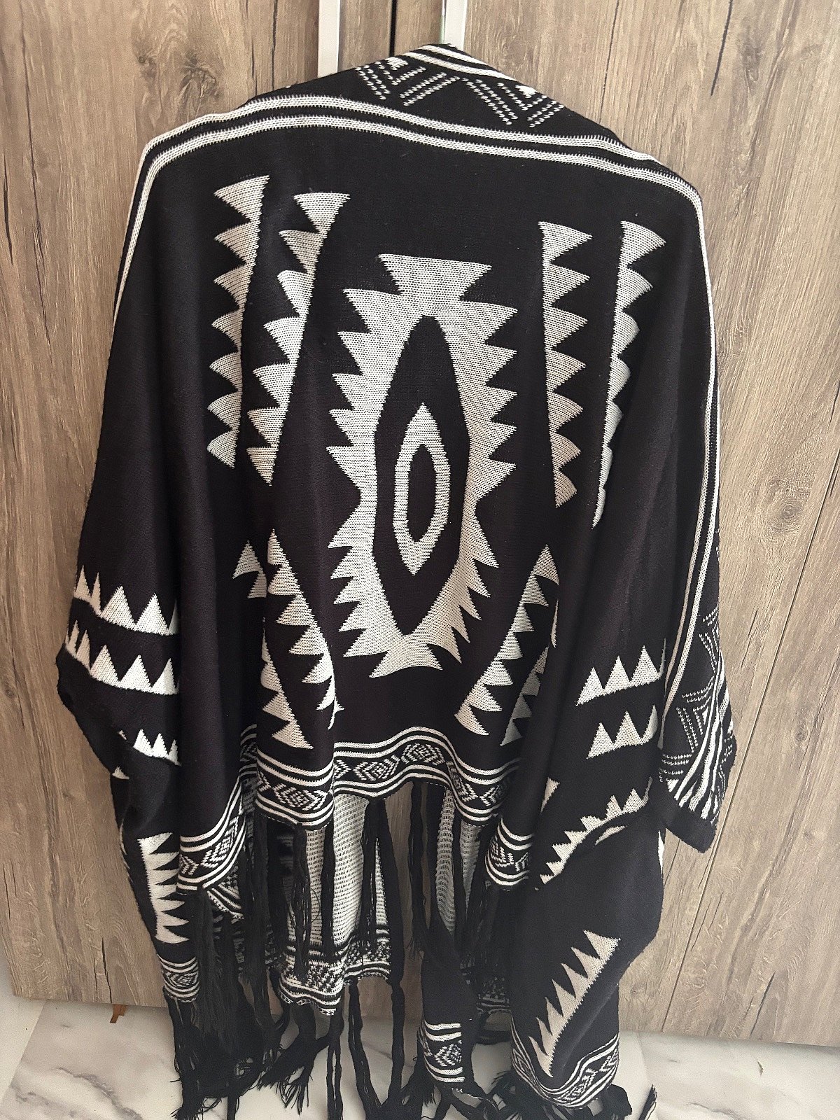 Cardigan a maglia larga con motivo azteco - photo 2