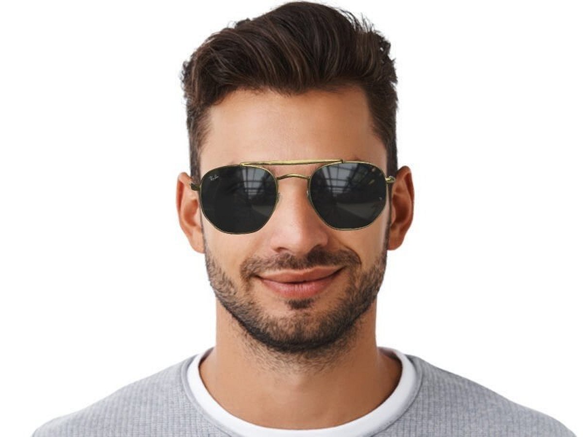 Occhiali da sole Ray-Ban con montatura dorata - photo 4