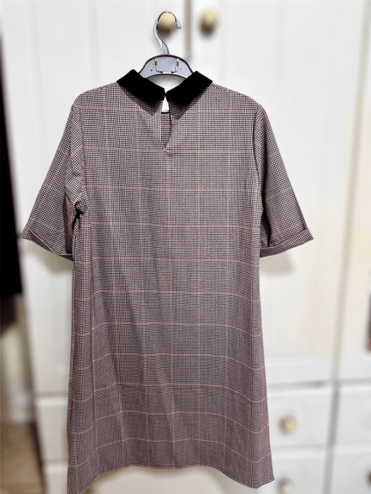 Minivestido a cuadros con cuello - photo 2