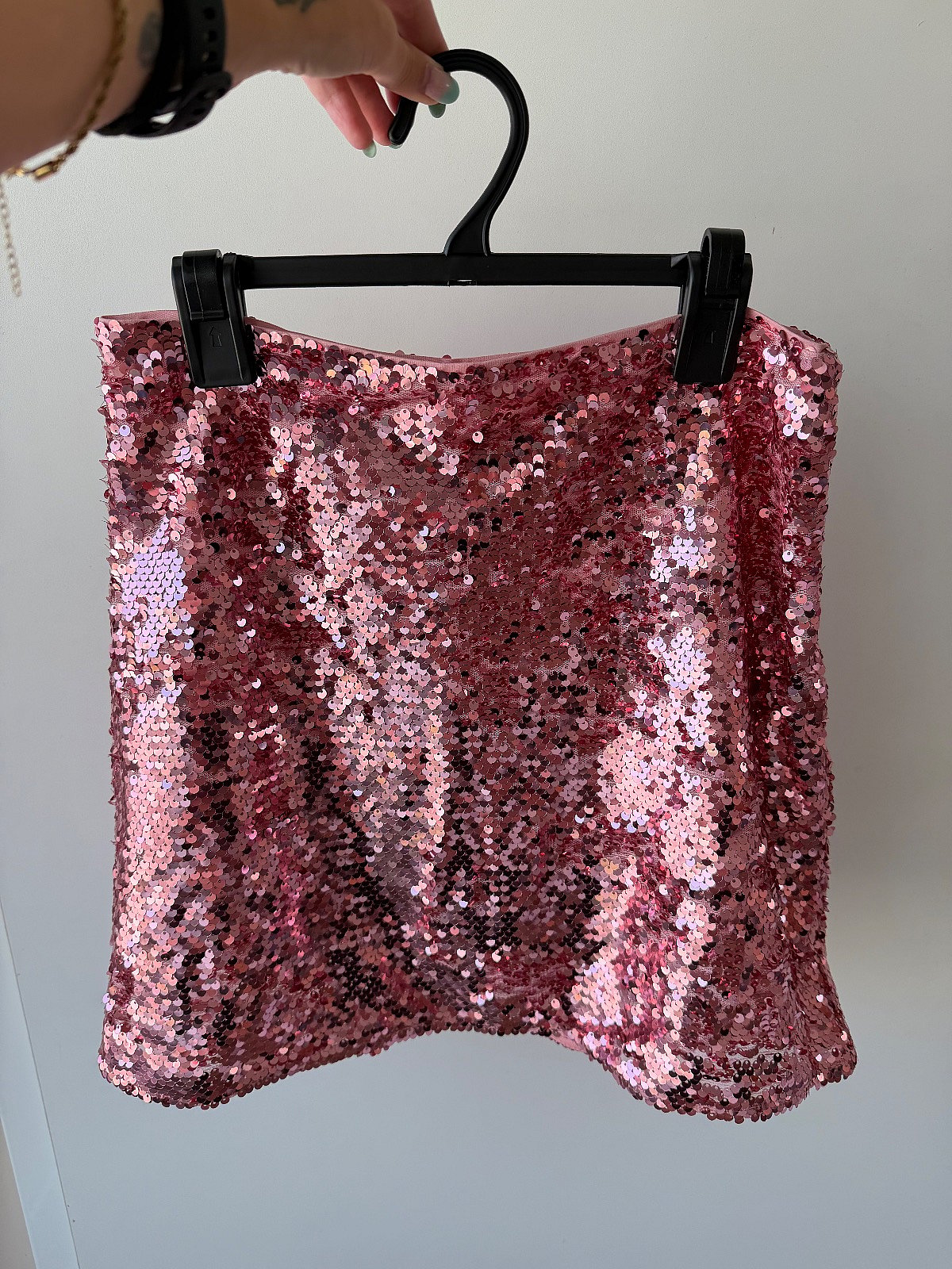Minifalda rosa con lentejuelas - photo 2