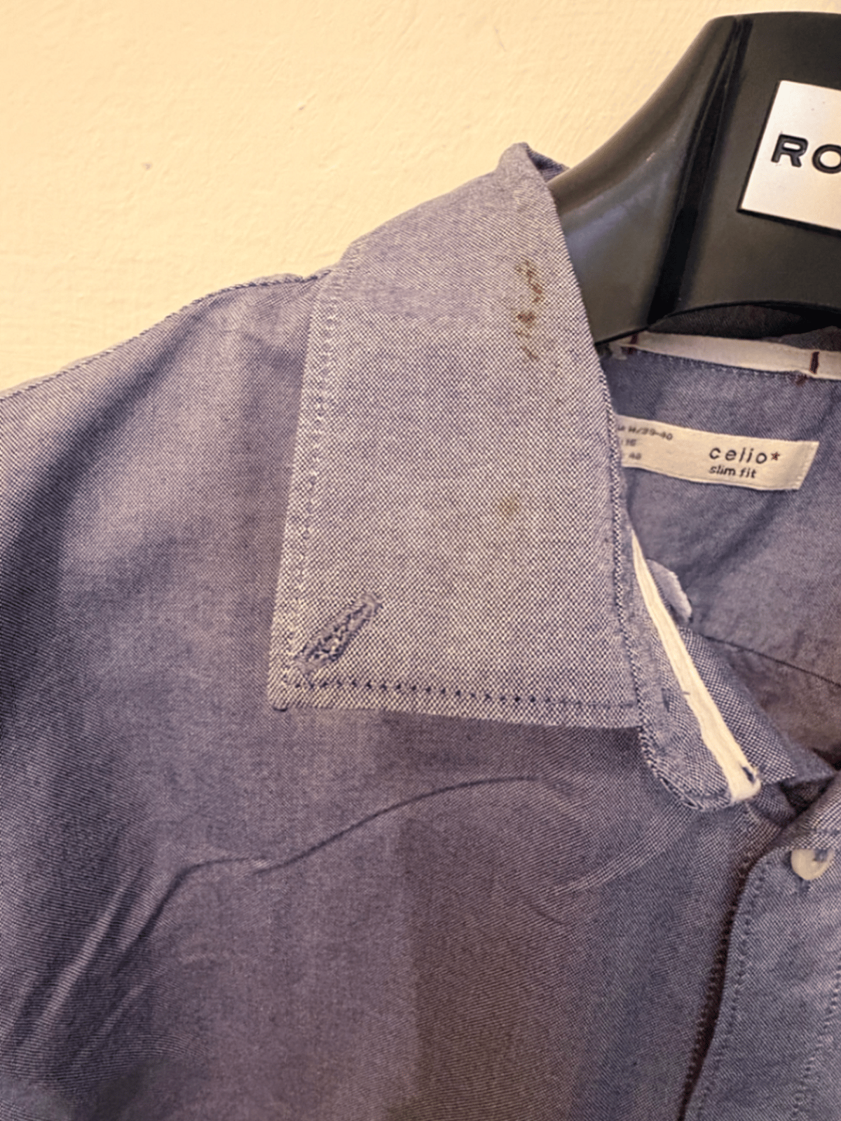 Camisa Oxford azul para hombre - photo 3