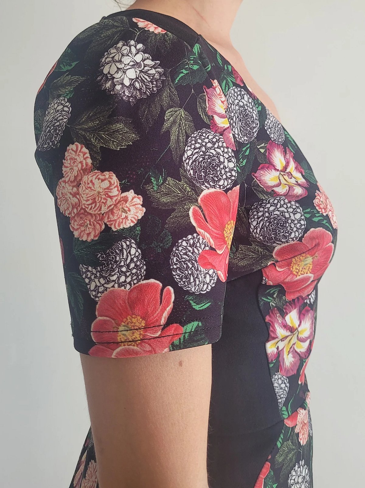 Floral Pattern Short Sleeve Dress - photo 2