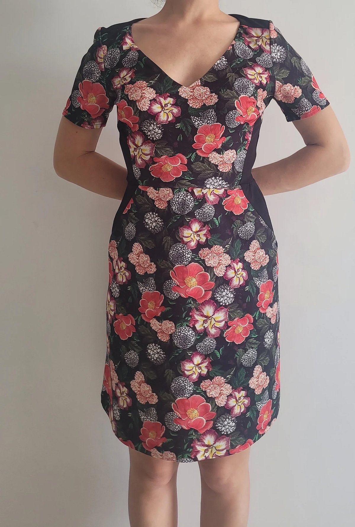 Floral Pattern Short Sleeve Dress - photo 5