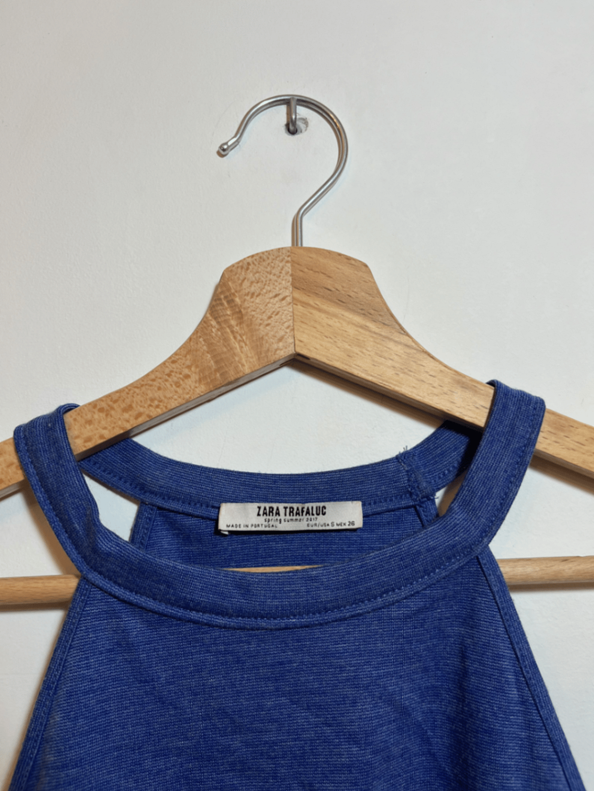 Top Blu Halter ta' Zara Trafaluc - photo 2