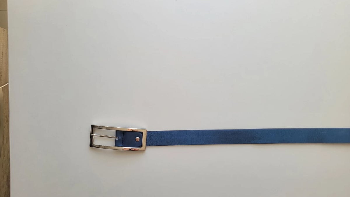Cintura in pelle blu frizzante - photo 3