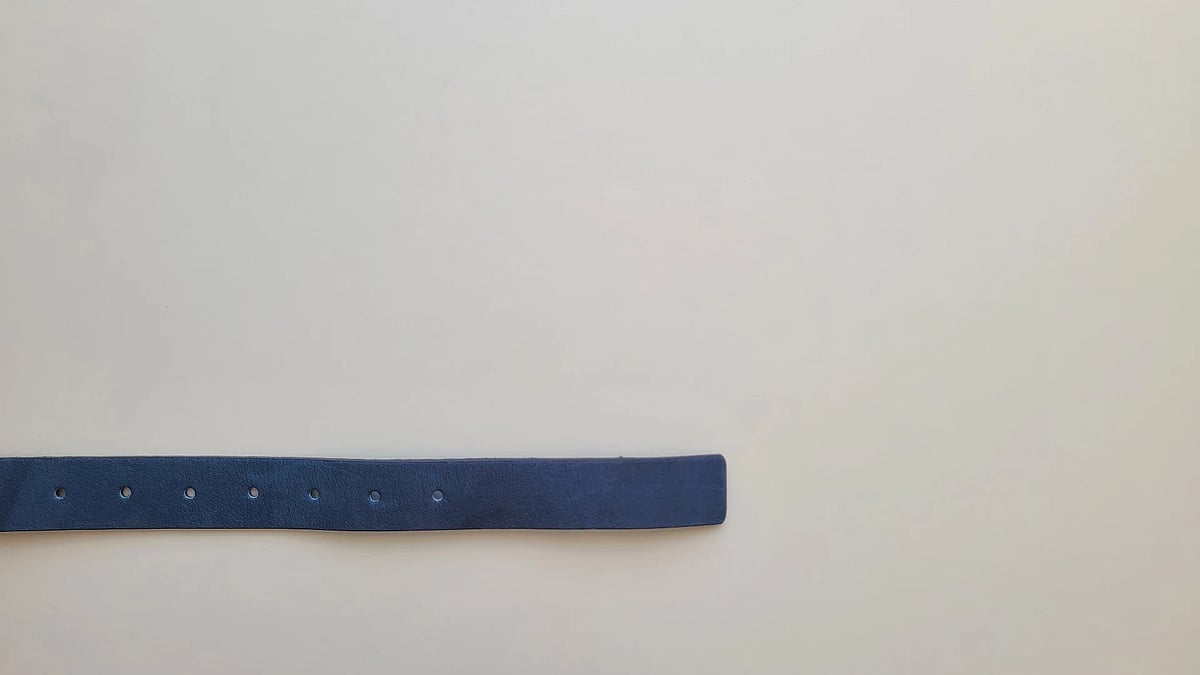 Cintura in pelle blu frizzante - photo 4