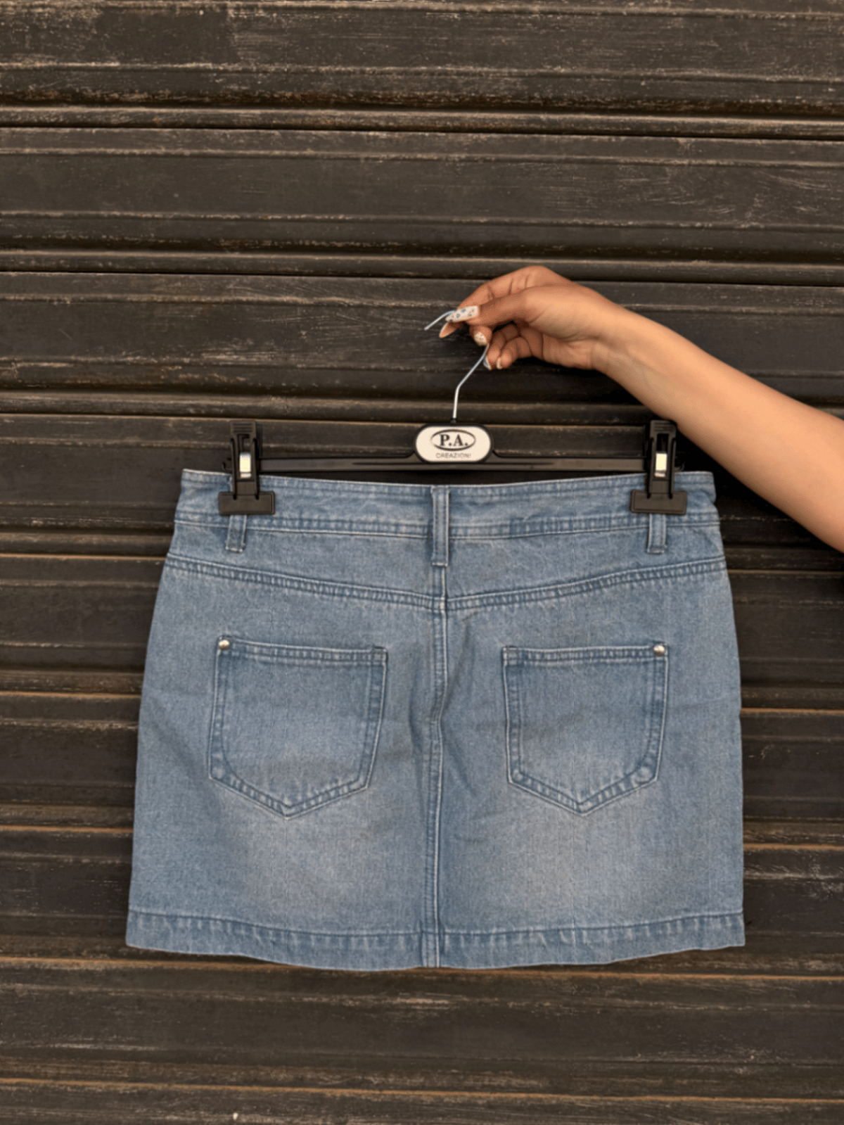 Dbielet tad-denim blu ċar imżejna - photo 2