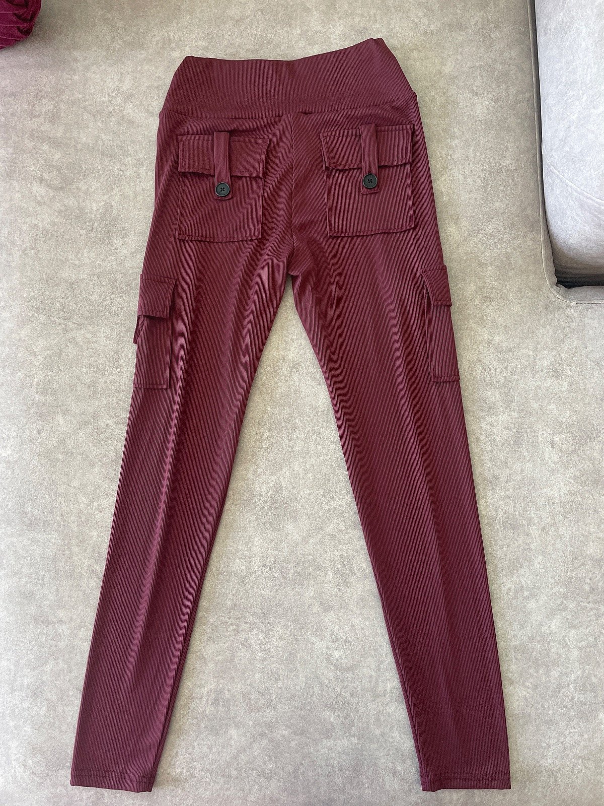 Leggings tal-merkanzija b'riġlejn Burgundy - photo 2