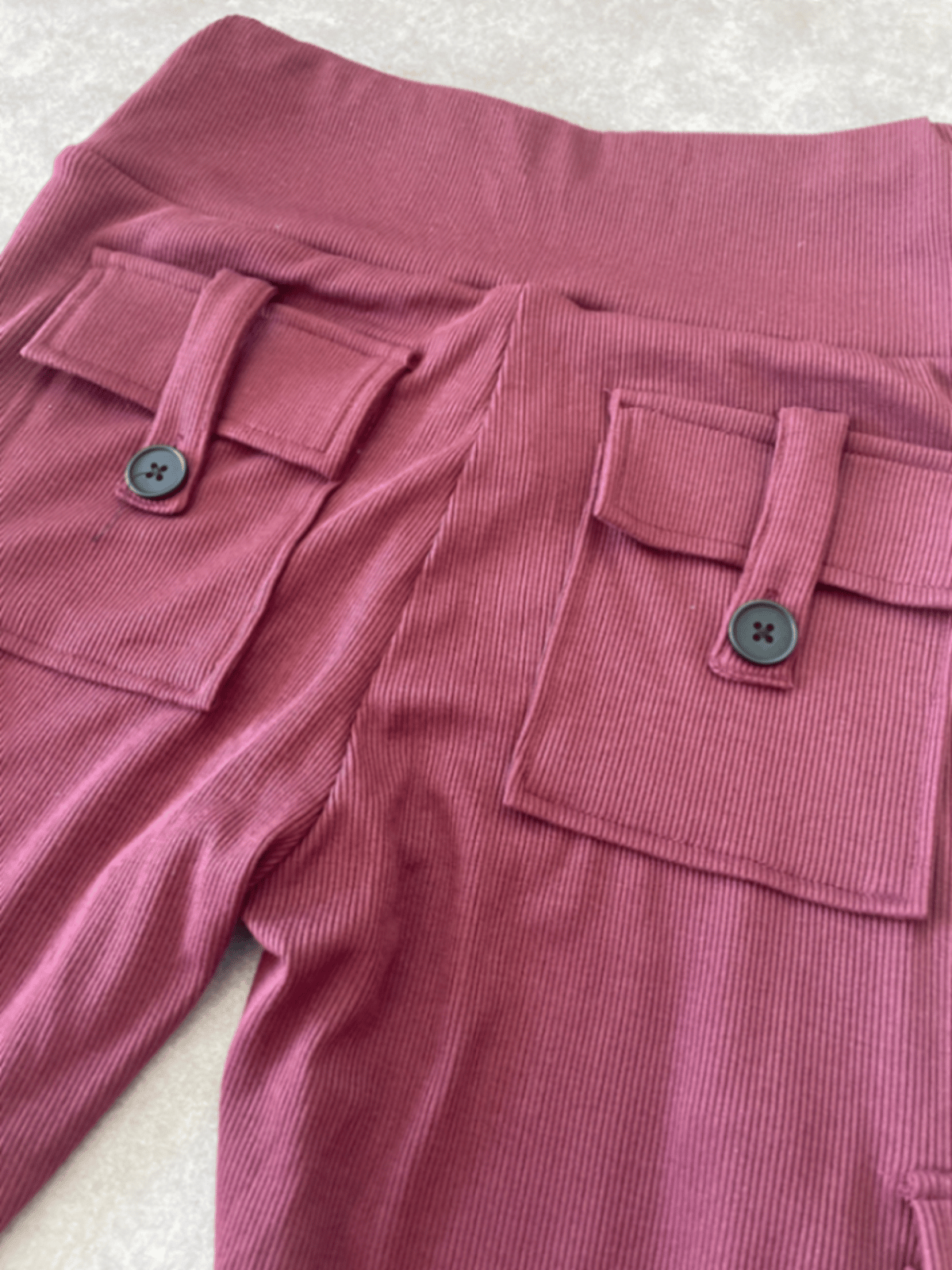 Leggings tal-merkanzija b'riġlejn Burgundy - photo 3