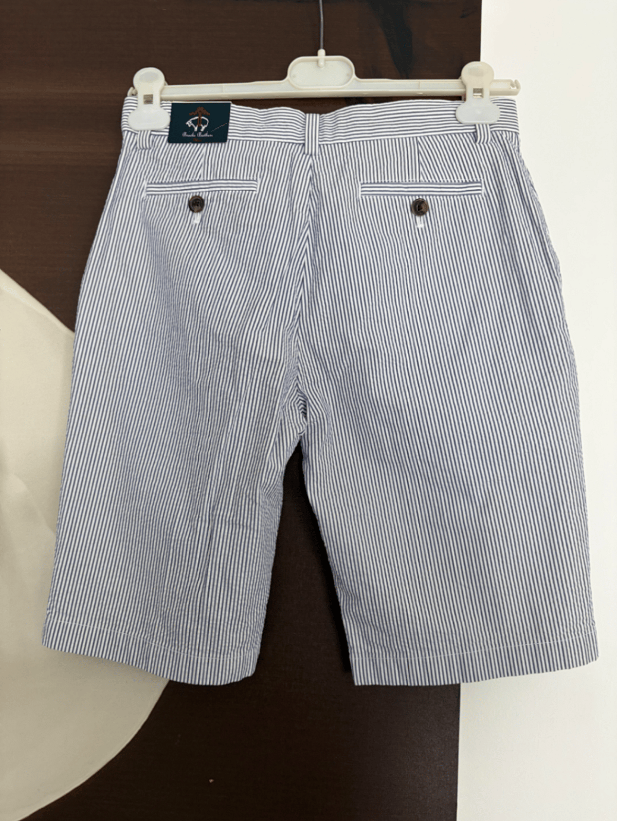 Pantaloncini a righe in seersucker Brooks Brothers - photo 3