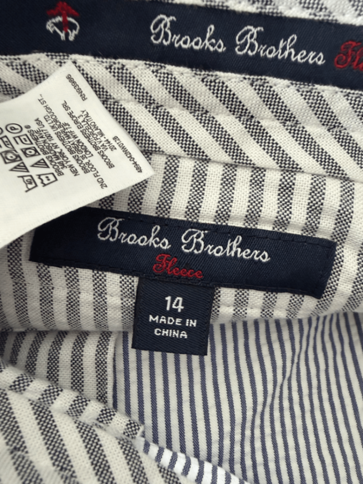 Pantaloncini a righe in seersucker Brooks Brothers - photo 4