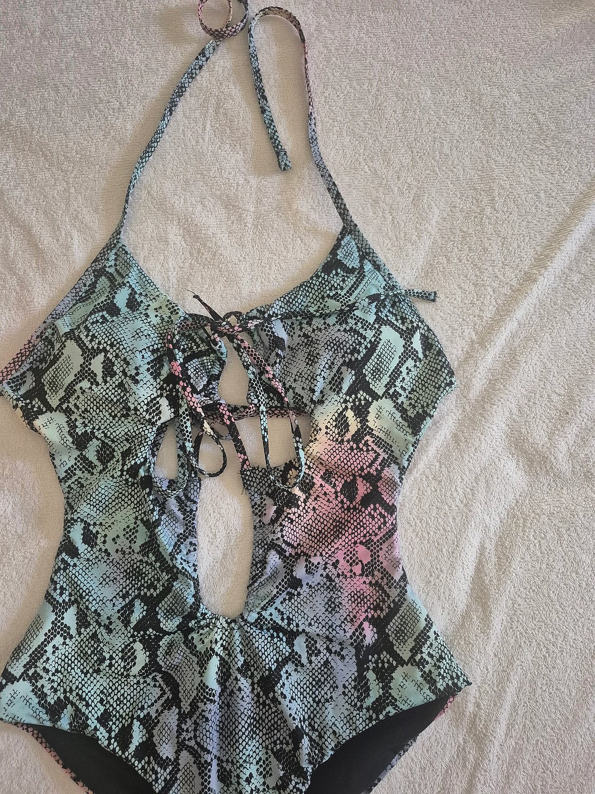 Costume da bagno intero con stampa pitonata, taglia S/M - photo 3
