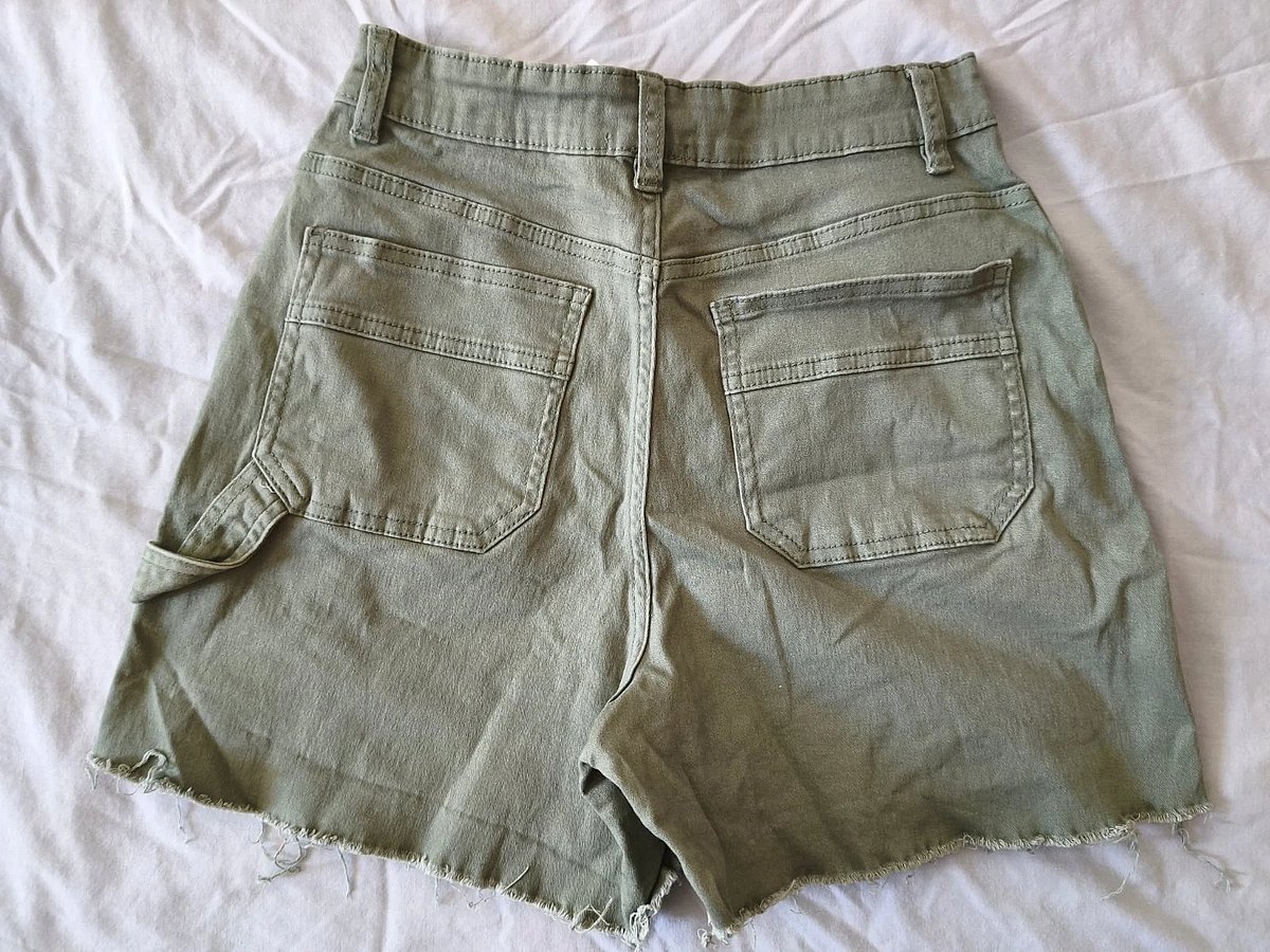 Xorts tad-Denim Khaki Utility ta' Tezenis - photo 2