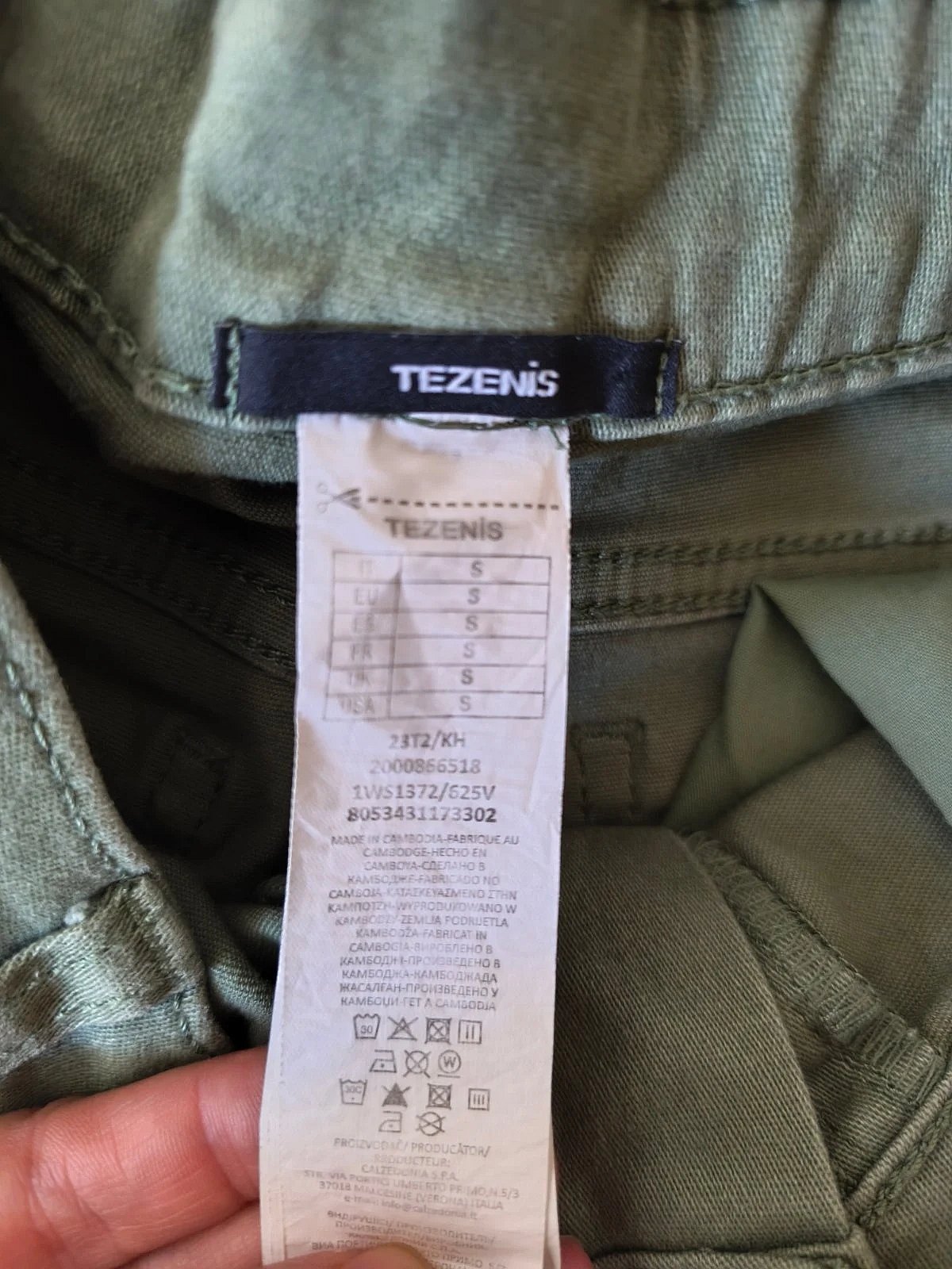 Xorts tad-Denim Khaki Utility ta' Tezenis - photo 4