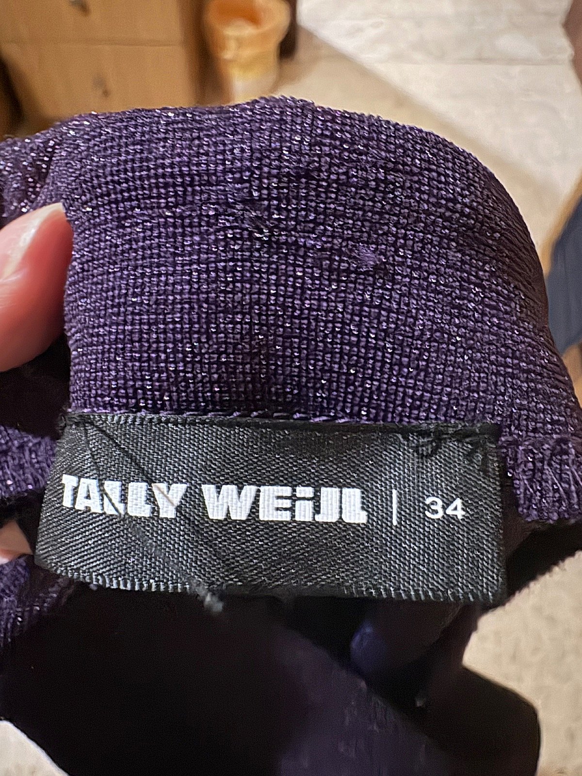 Tally Weijl Purple Glitter Trousers - photo 3