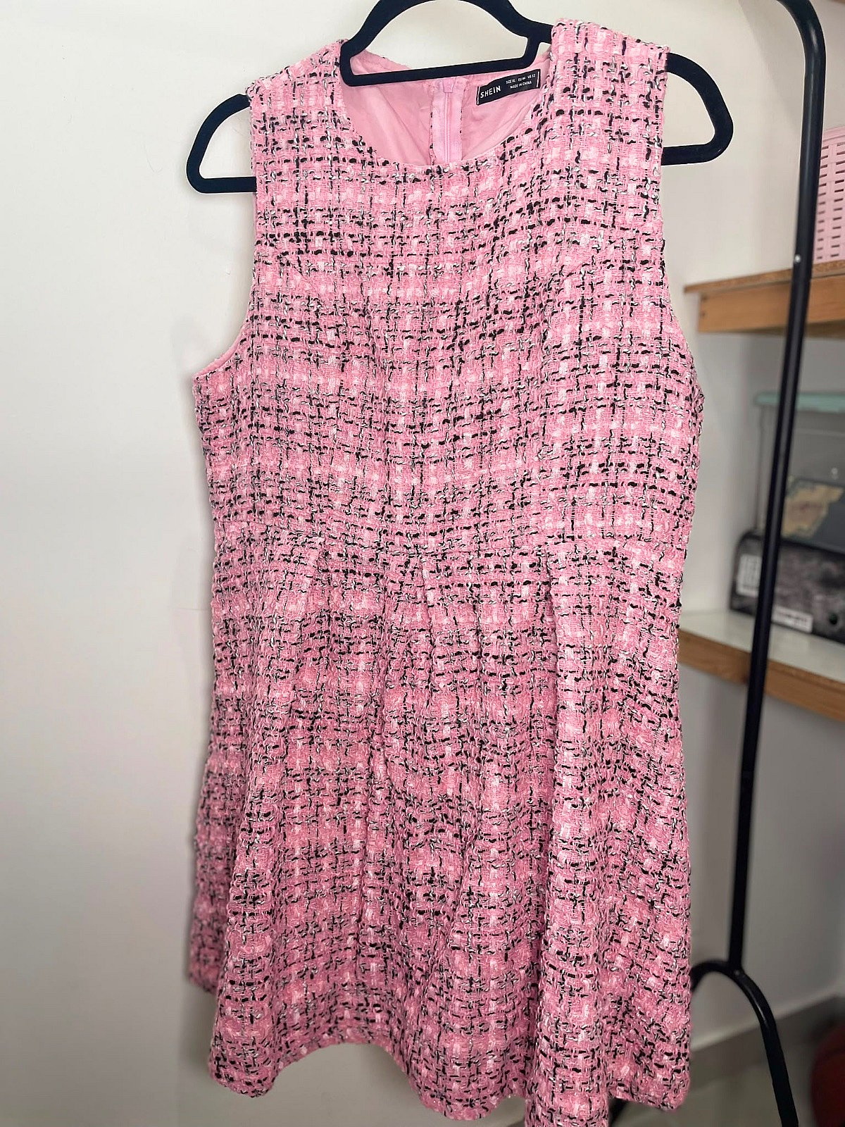 Pink Tweed Sleeveless Dress - photo 3