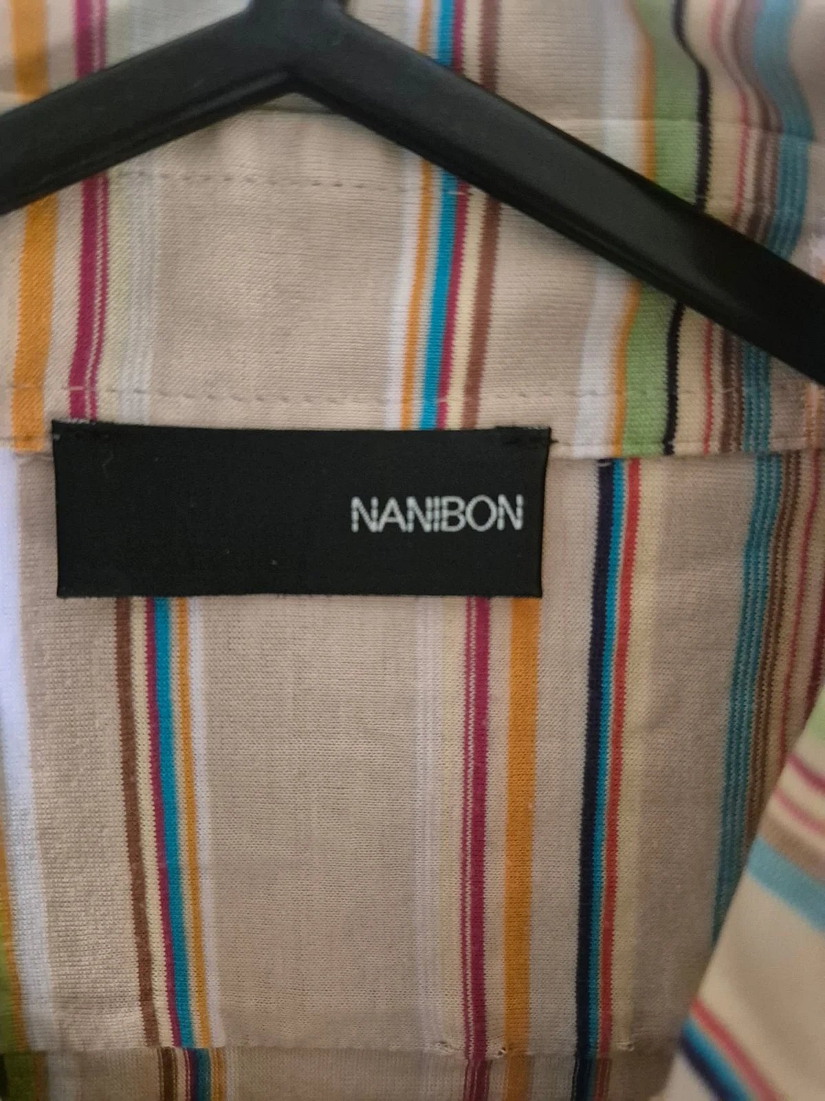 Camisa de algodón a rayas multicolores - photo 3