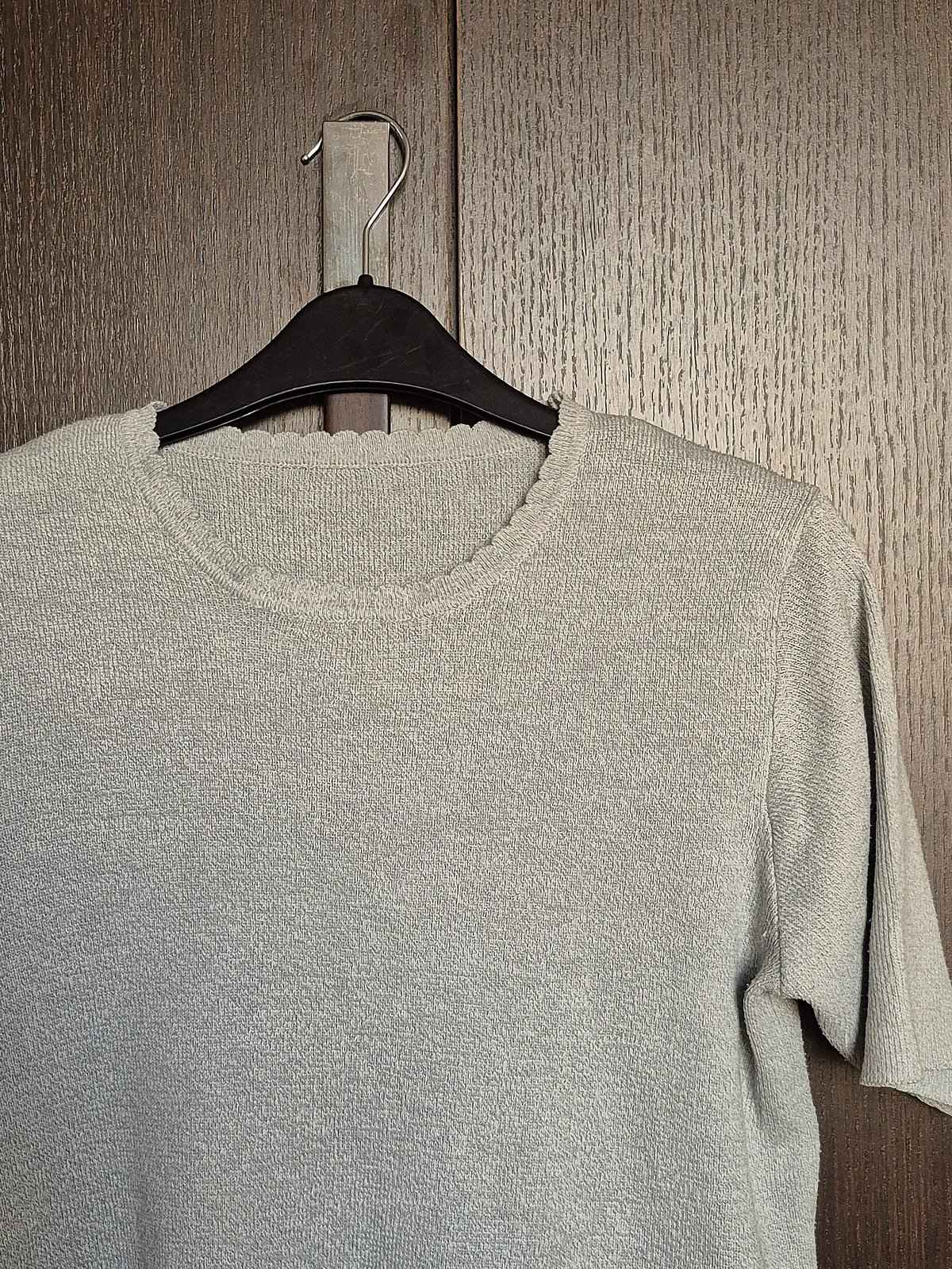 T-shirt vintage grigia a maniche corte in maglia - photo 2