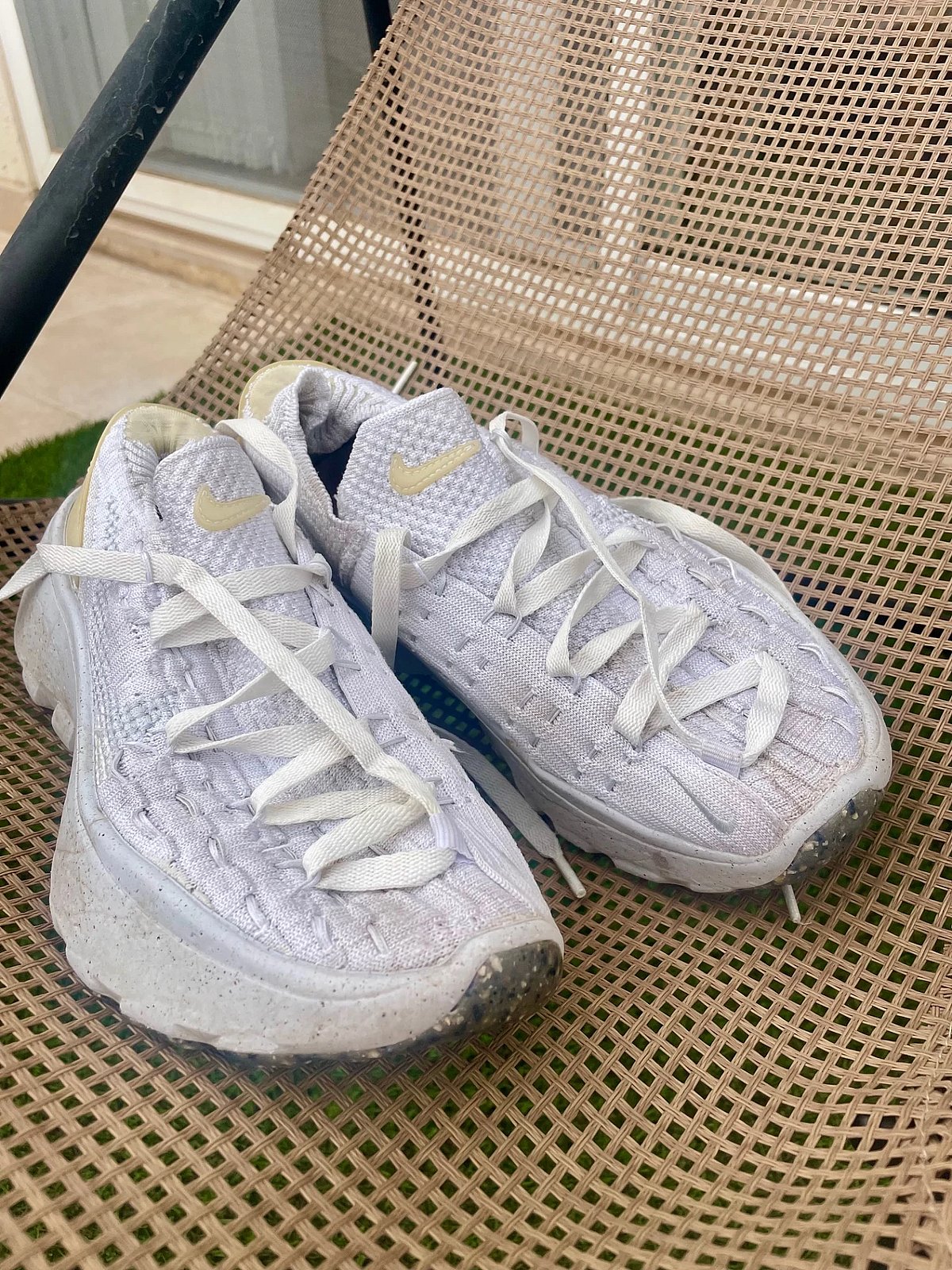 Zapatillas deportivas Nike con plataforma y tejido de punto en color blanco - photo 5
