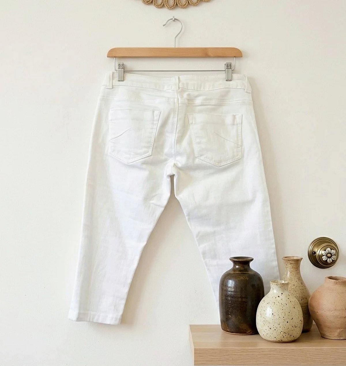 White Baxter Cropped Trousers - photo 2
