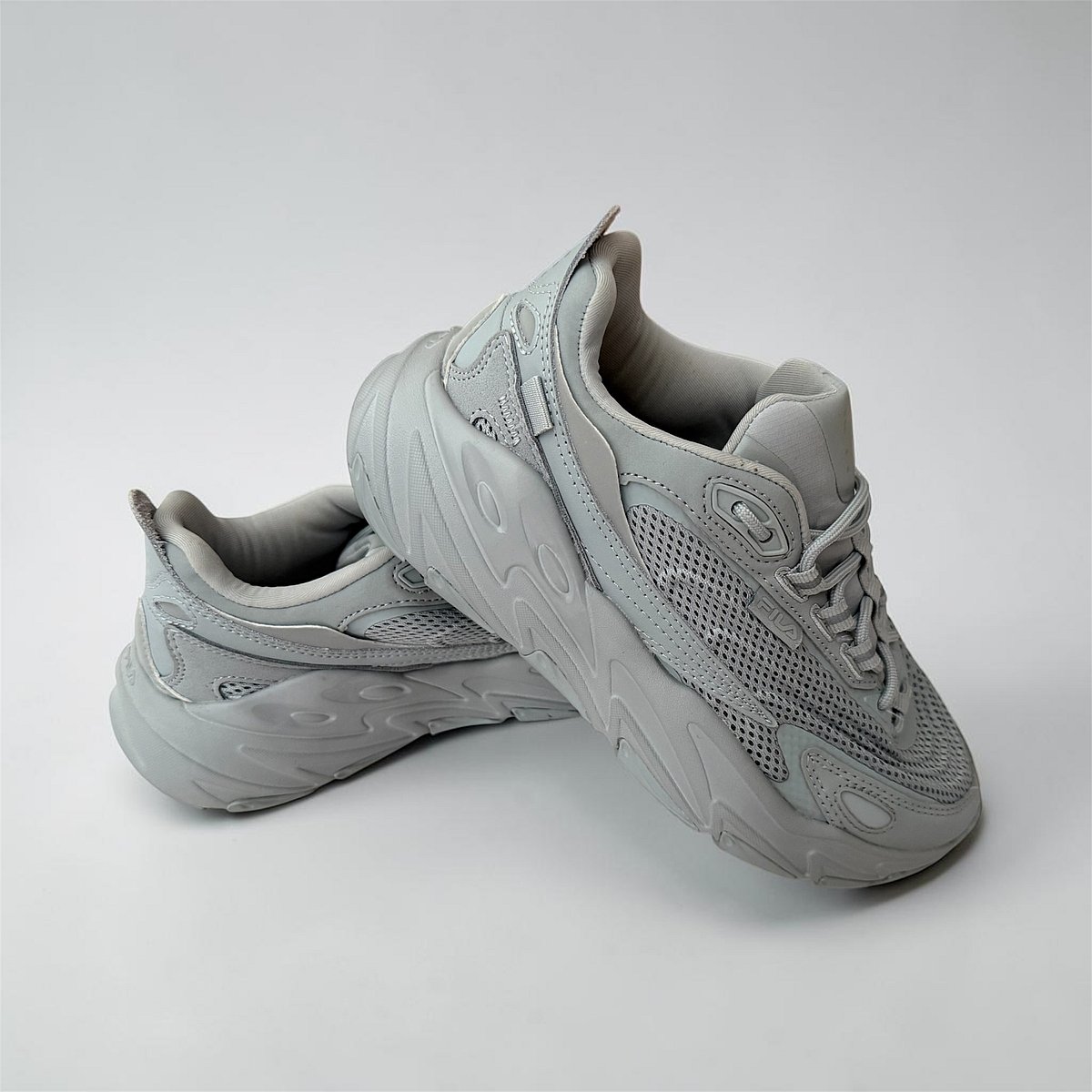 Chunky Grey Lace-up Trainers - photo 2