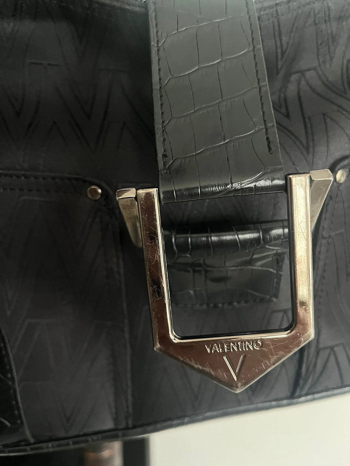 Mario Valentino Black Monogram Shoulder Bag - photo 8