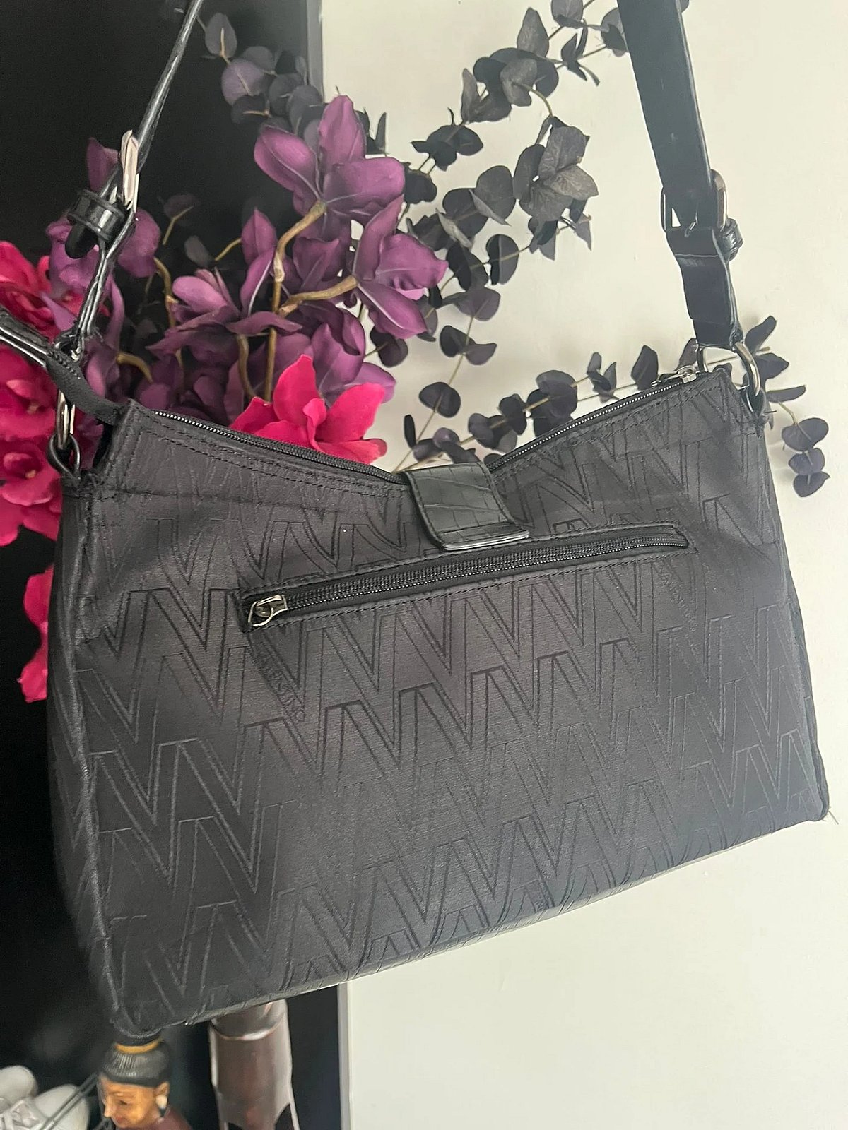 Mario Valentino Black Monogram Shoulder Bag - photo 5