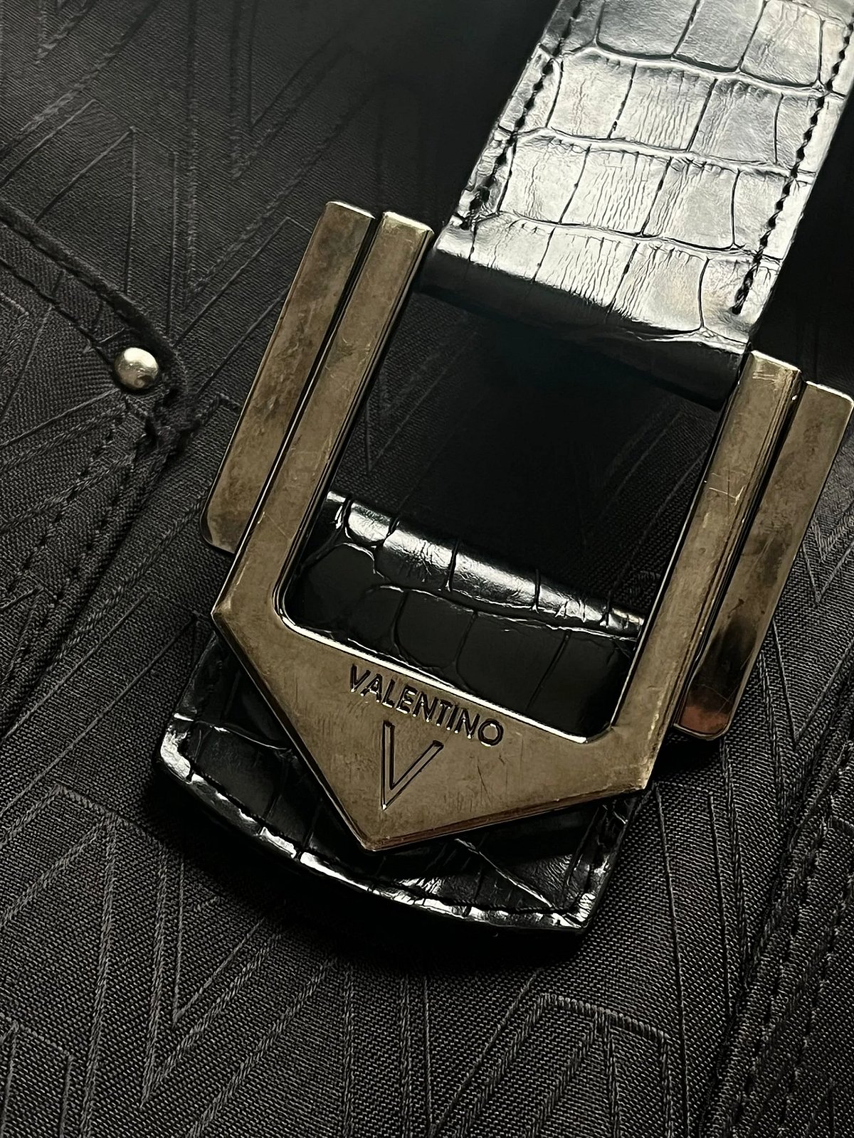 Mario Valentino Black Monogram Shoulder Bag - photo 7