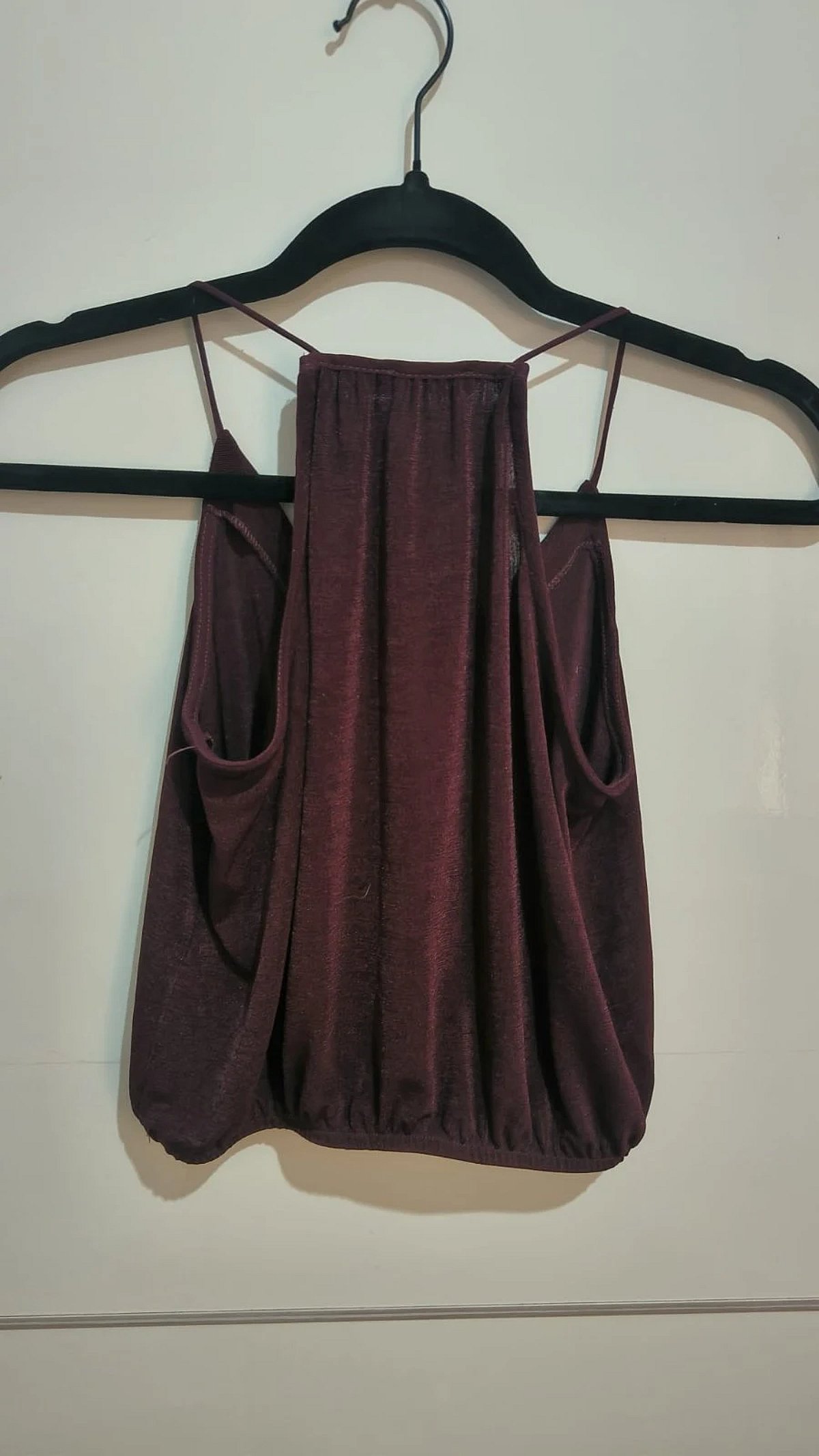 Burgundy spaghetti strap cami top - photo 2