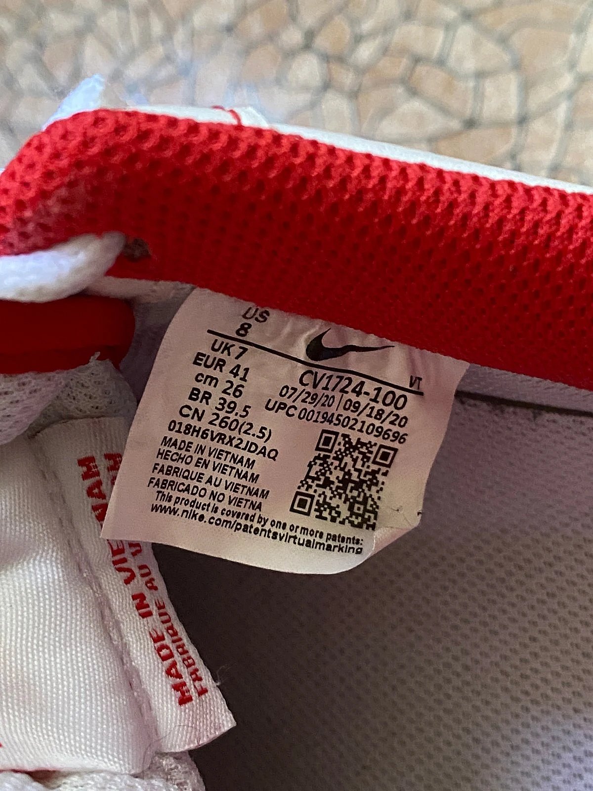 Nike Air Force 1 '07 Stitch in White/University Red - photo 6