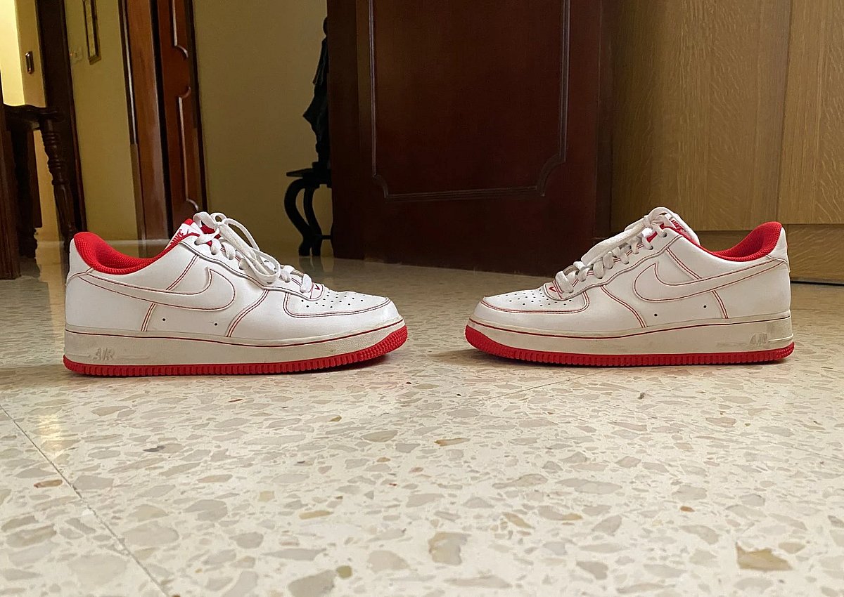 Nike Air Force 1 '07 Stitch in White/University Red - photo 2