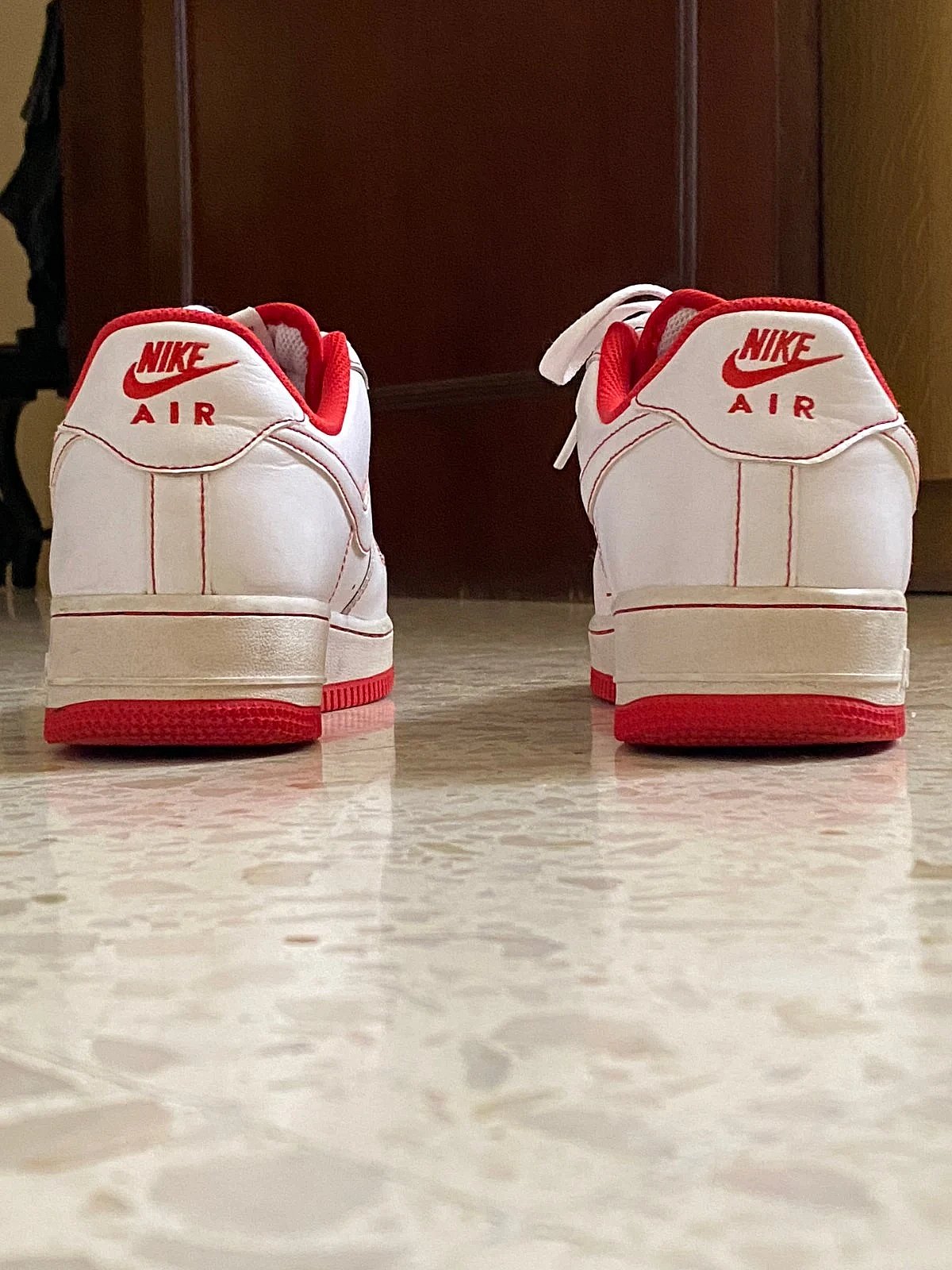 Nike Air Force 1 '07 Stitch in White/University Red - photo 4
