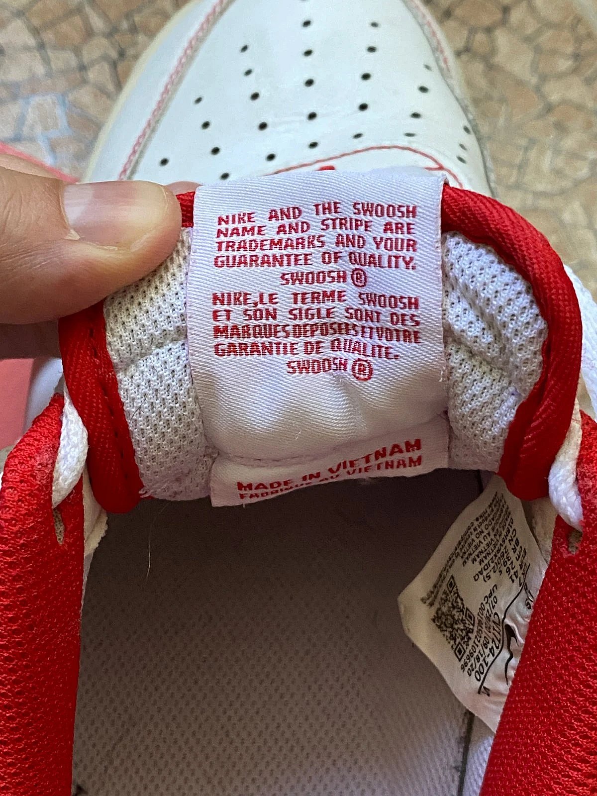 Nike Air Force 1 '07 Stitch in White/University Red - photo 5