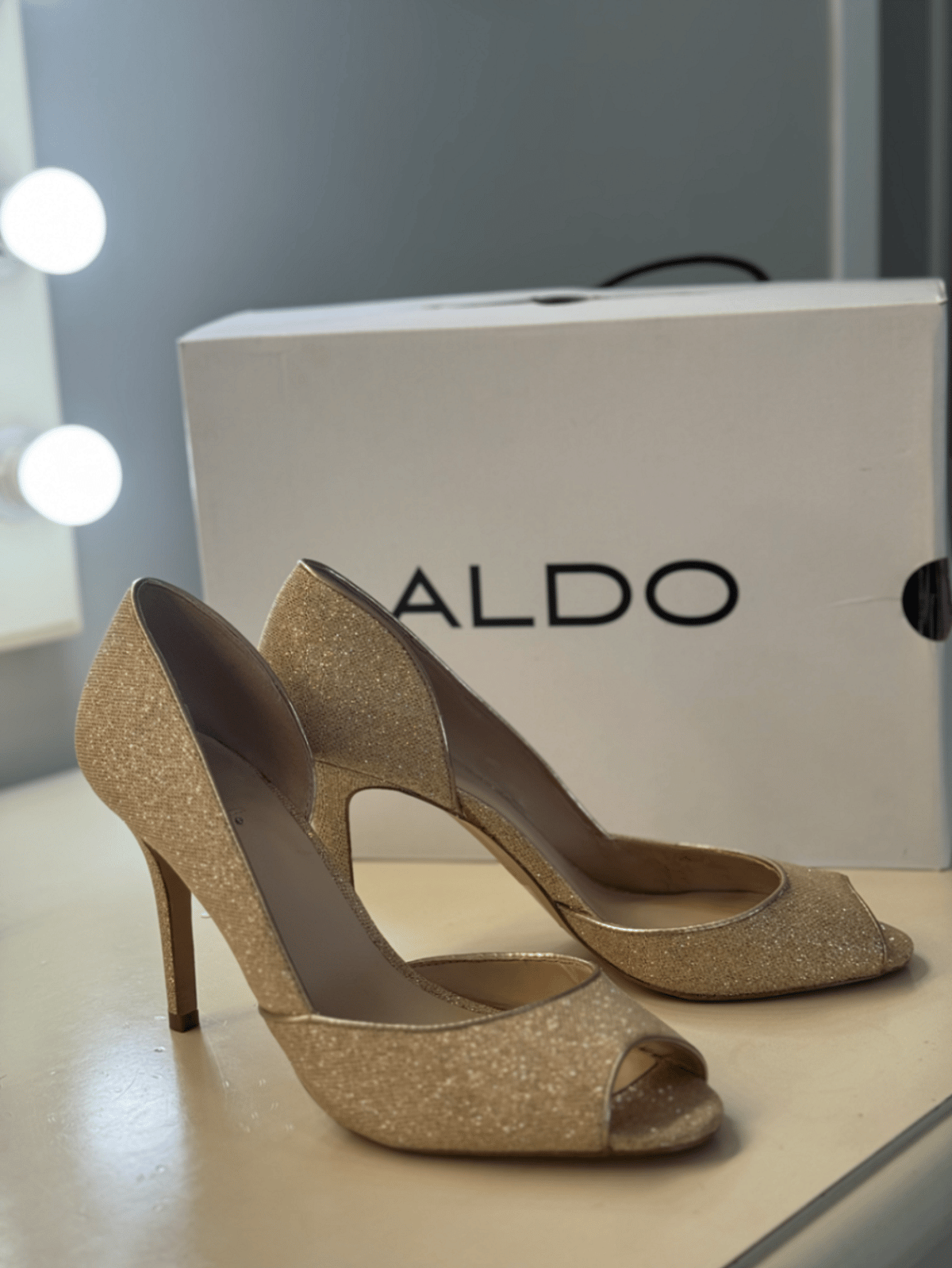 Gold Glitter Heels Aldo - photo 2